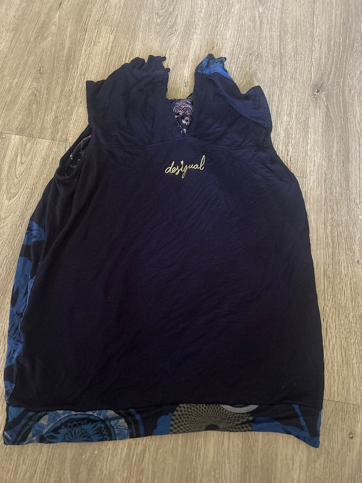 Desigual sleeveless blue patterned top - photo 2