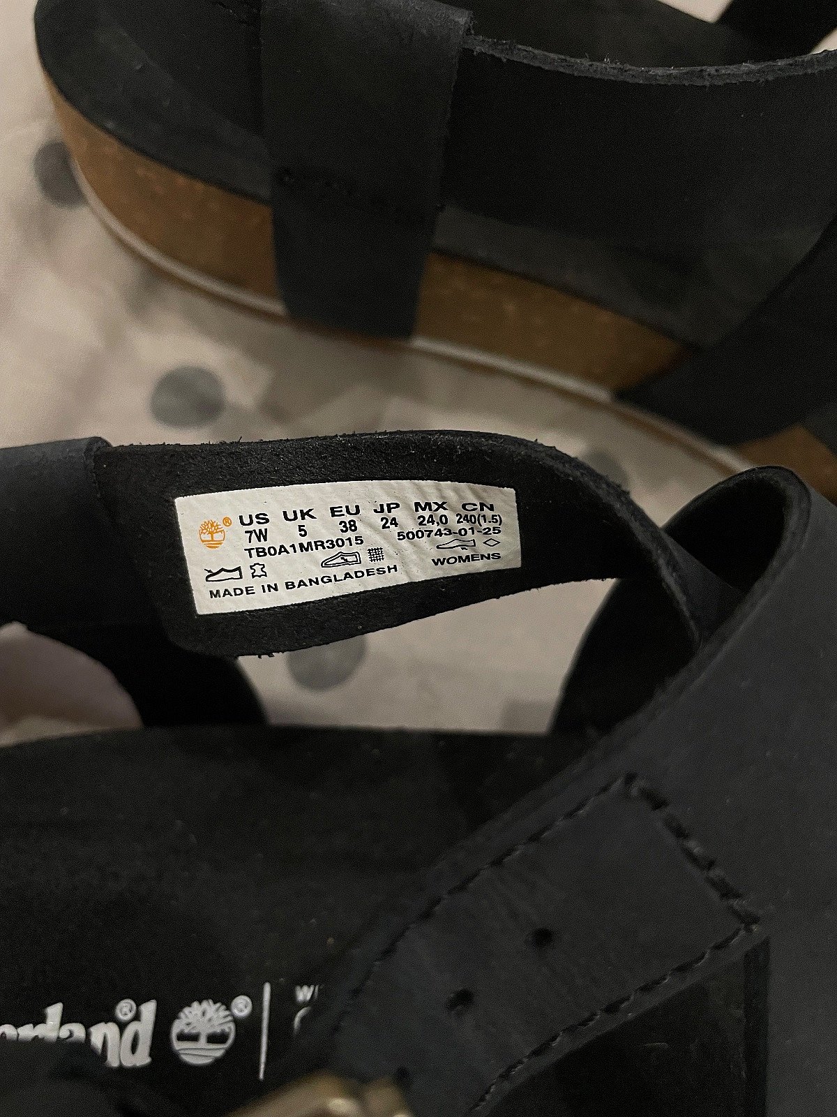 Sandálias de tiras em couro preto da Timberland, fotografia 6