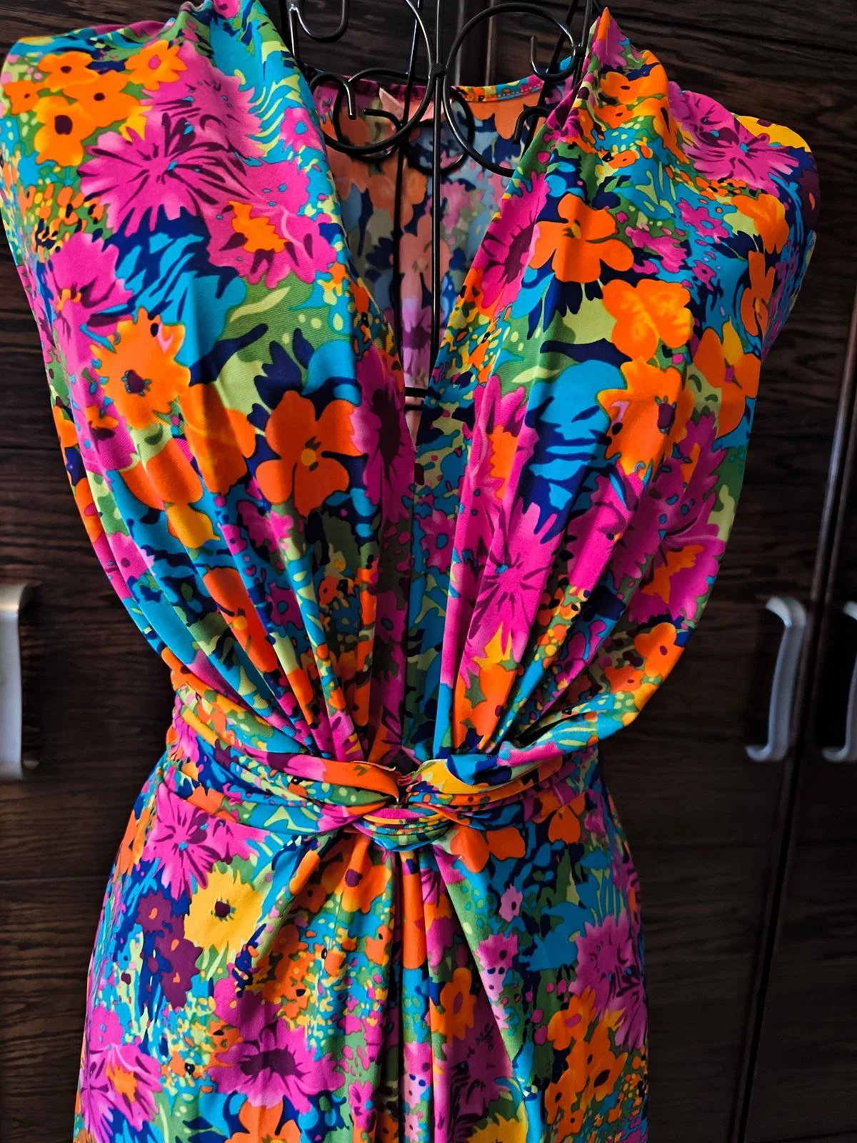 Vibrant floral print midi dress, photo 2