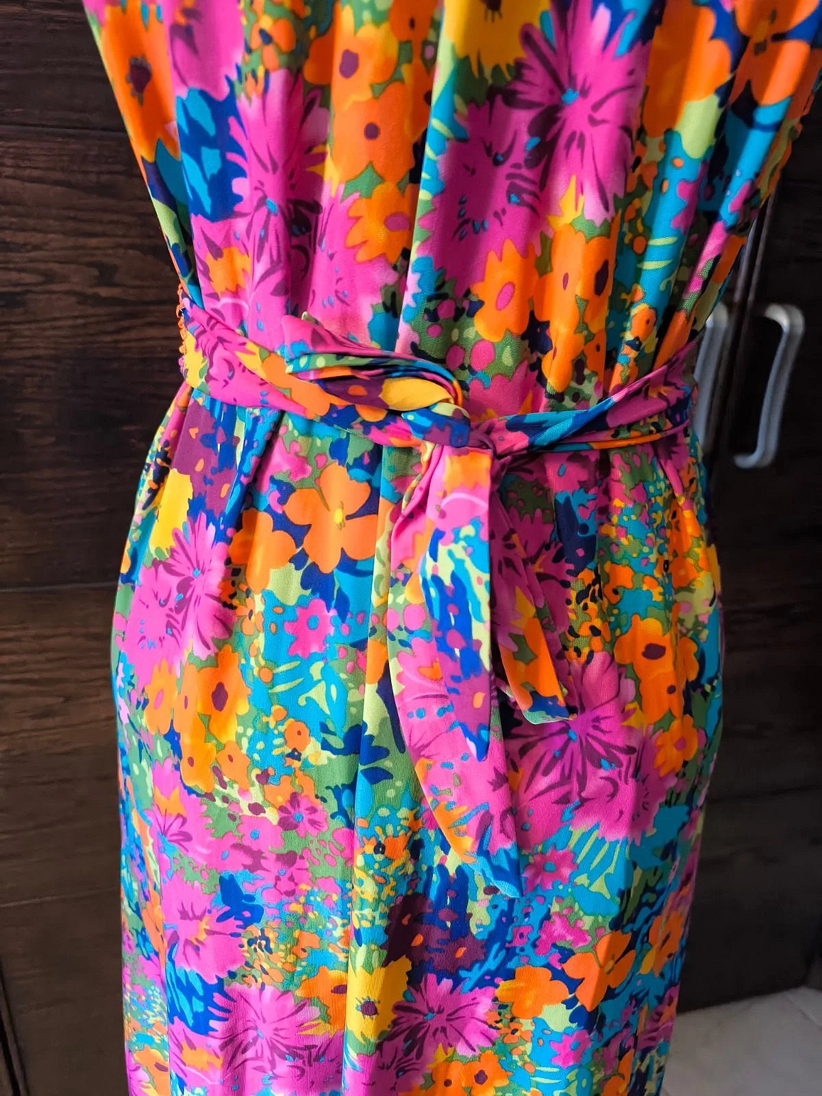 Vibrant floral print midi dress, photo 4