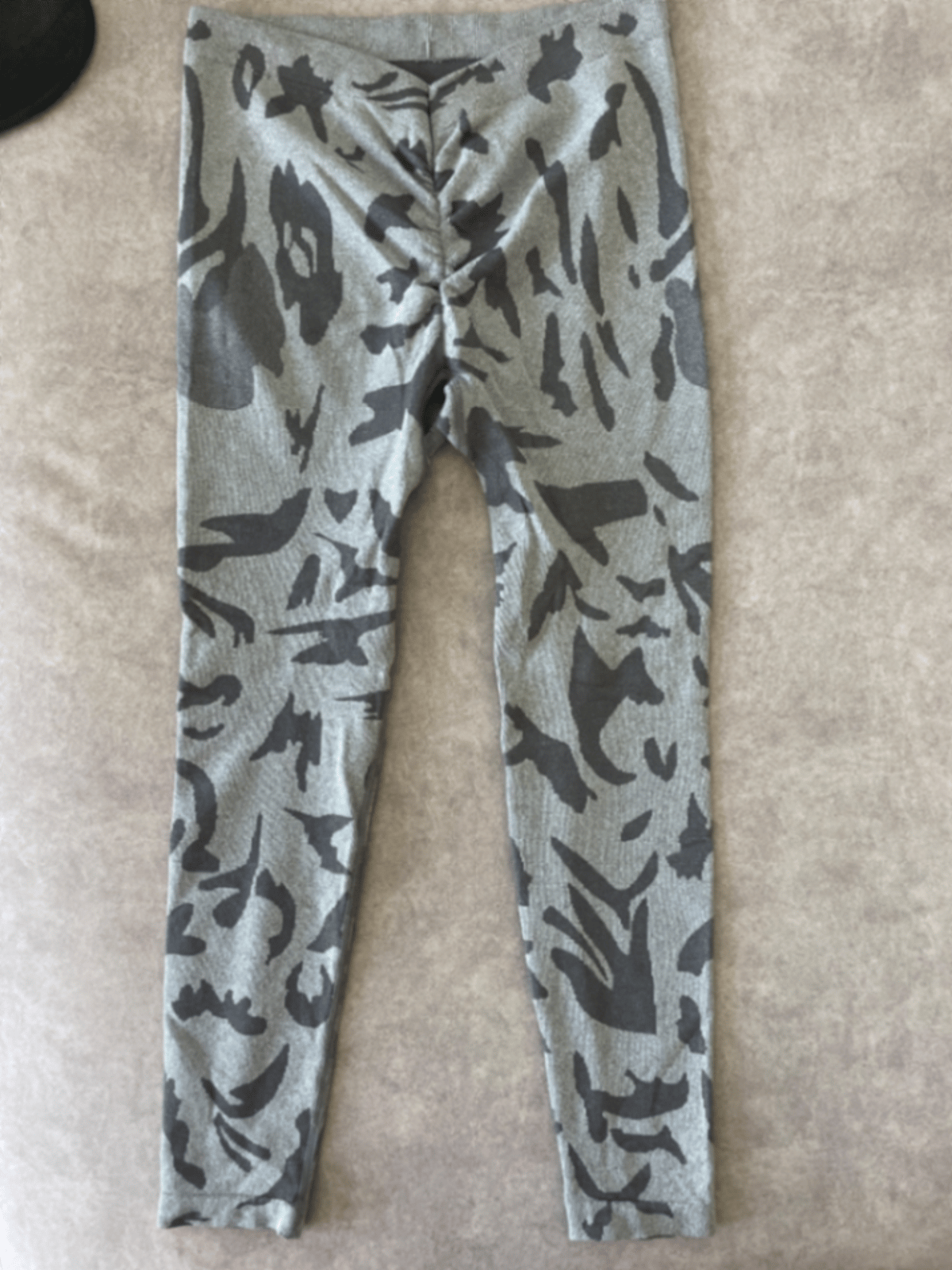 Grey camouflage ruched leggings, photo 2