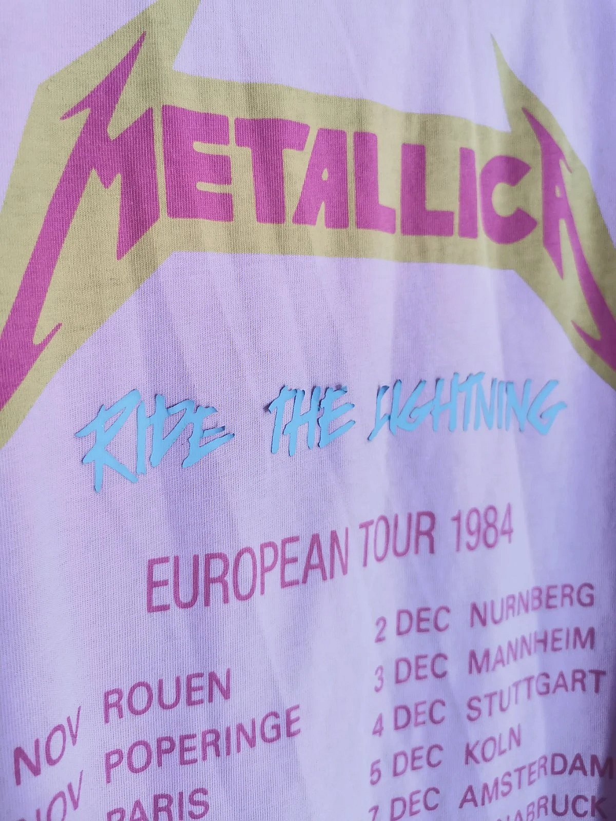 Powder pink Metallica T-shirt h&m size M - photo 3