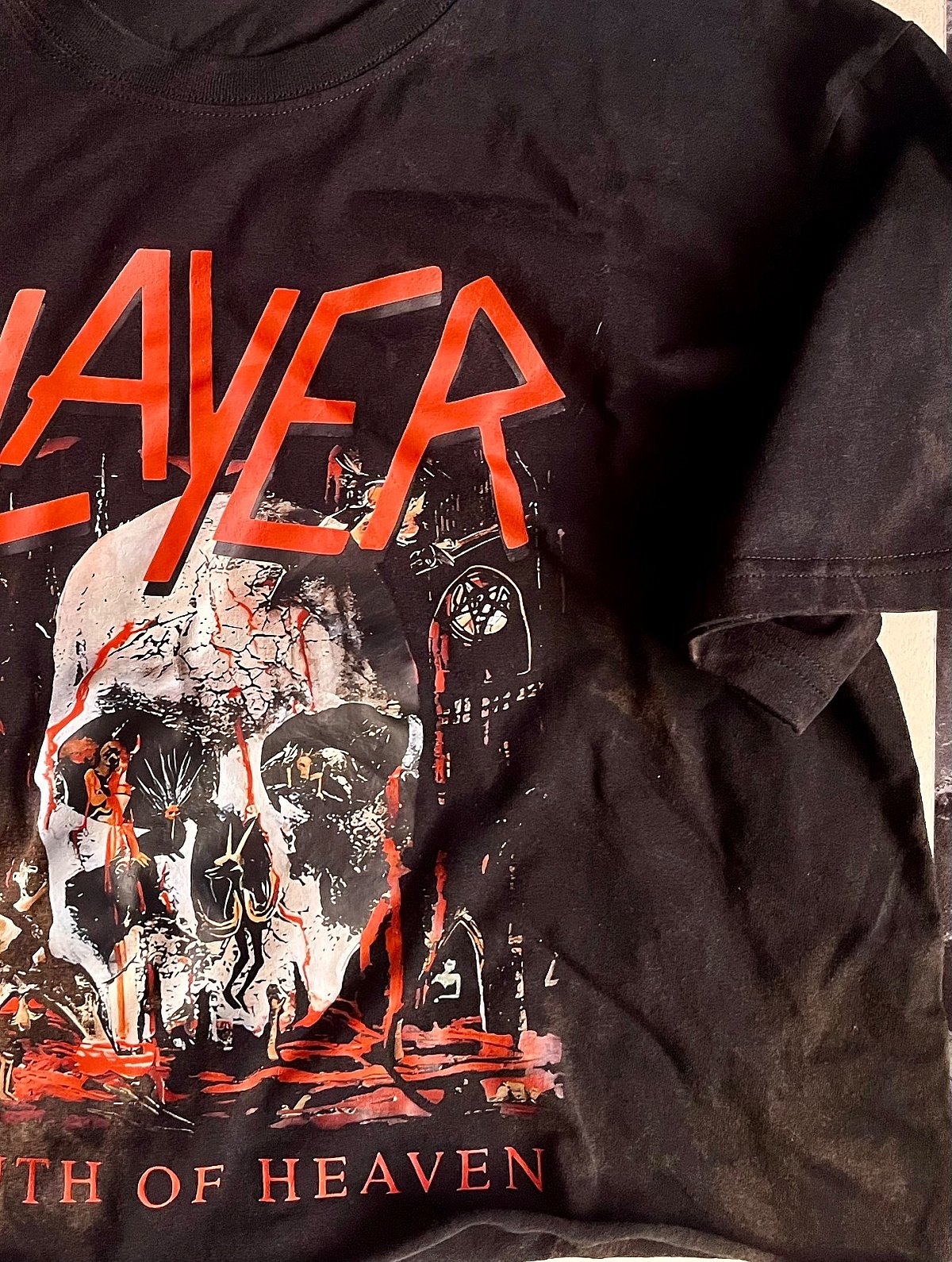 Camiseta desgastada del grupo Slayer , foto 2