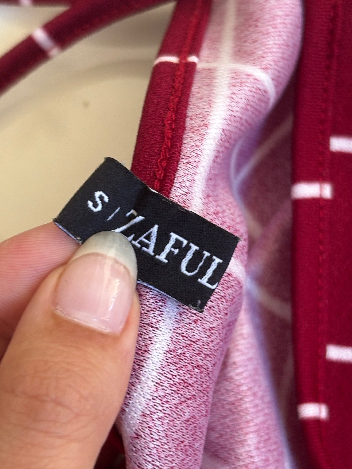 Burgundy Check Cami Crop Top, photo 2