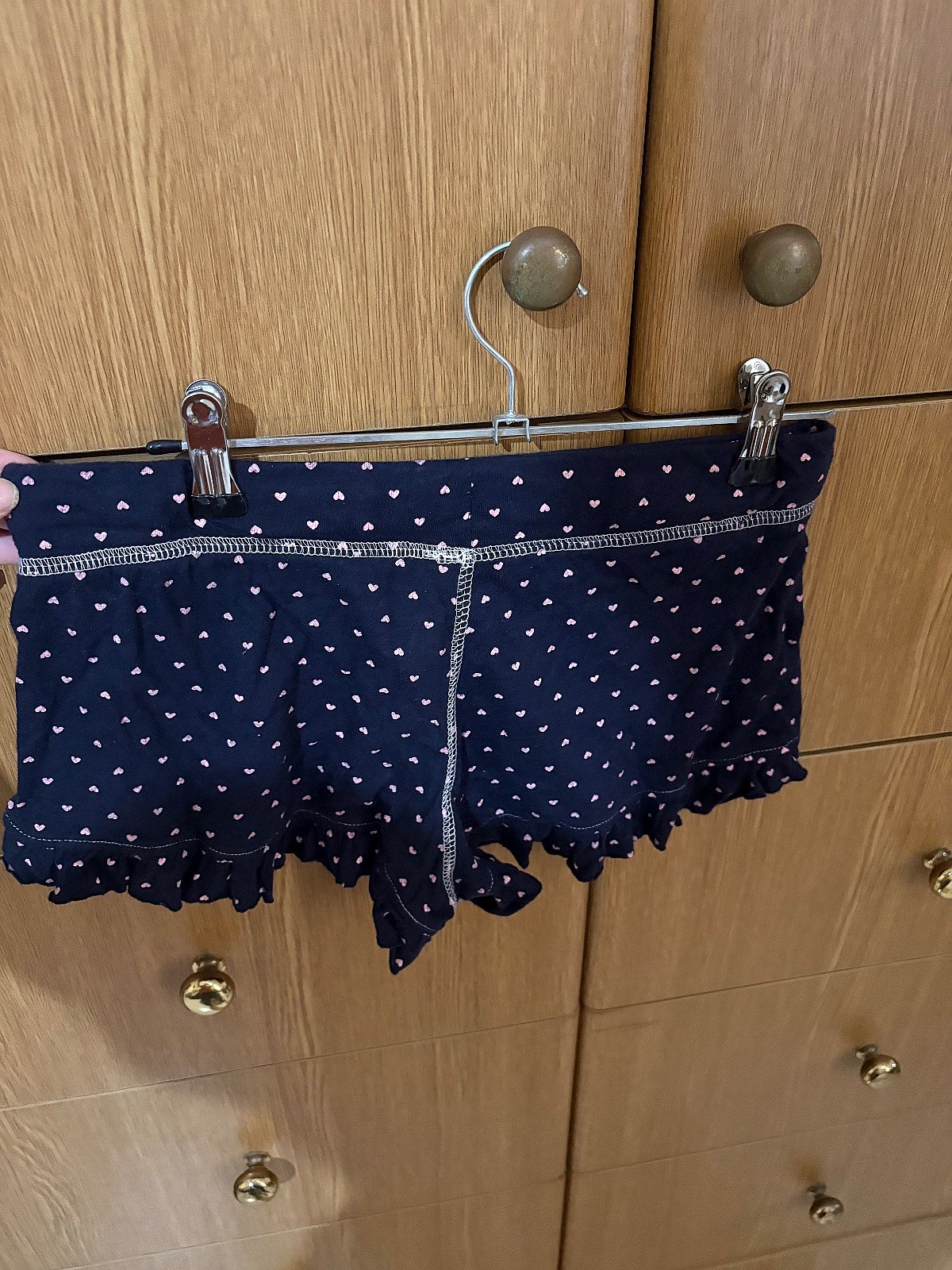 Pantalones cortos de pijama estampados de corazones de la Marina, foto 2