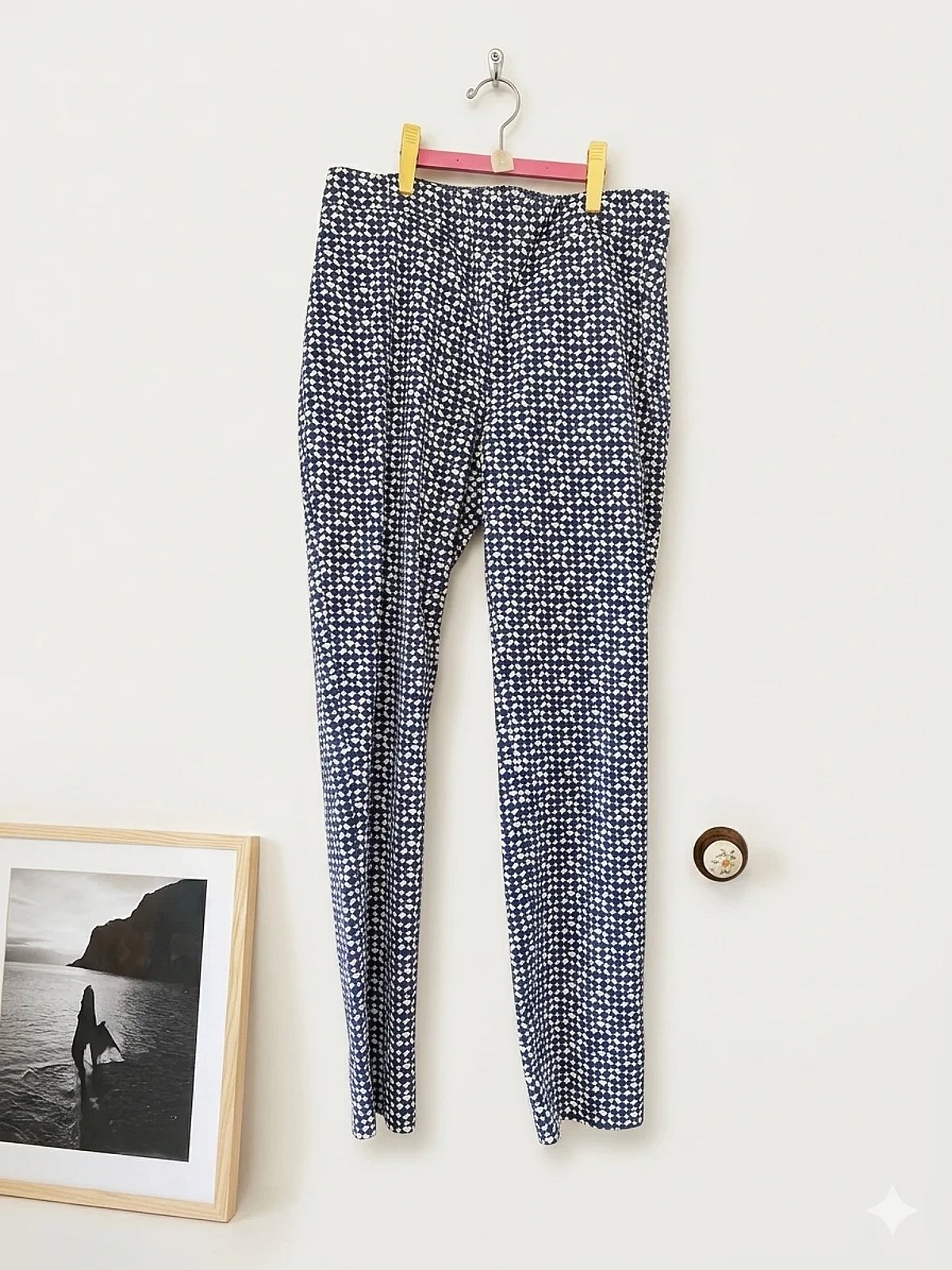 ZARA Patterned Slim Fit Trousers, photo 2