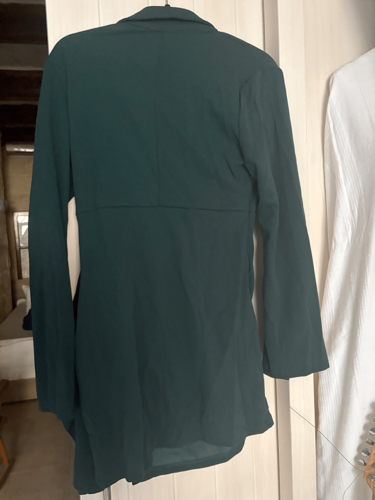 Minivestido cruzado verde oscuro, foto 2