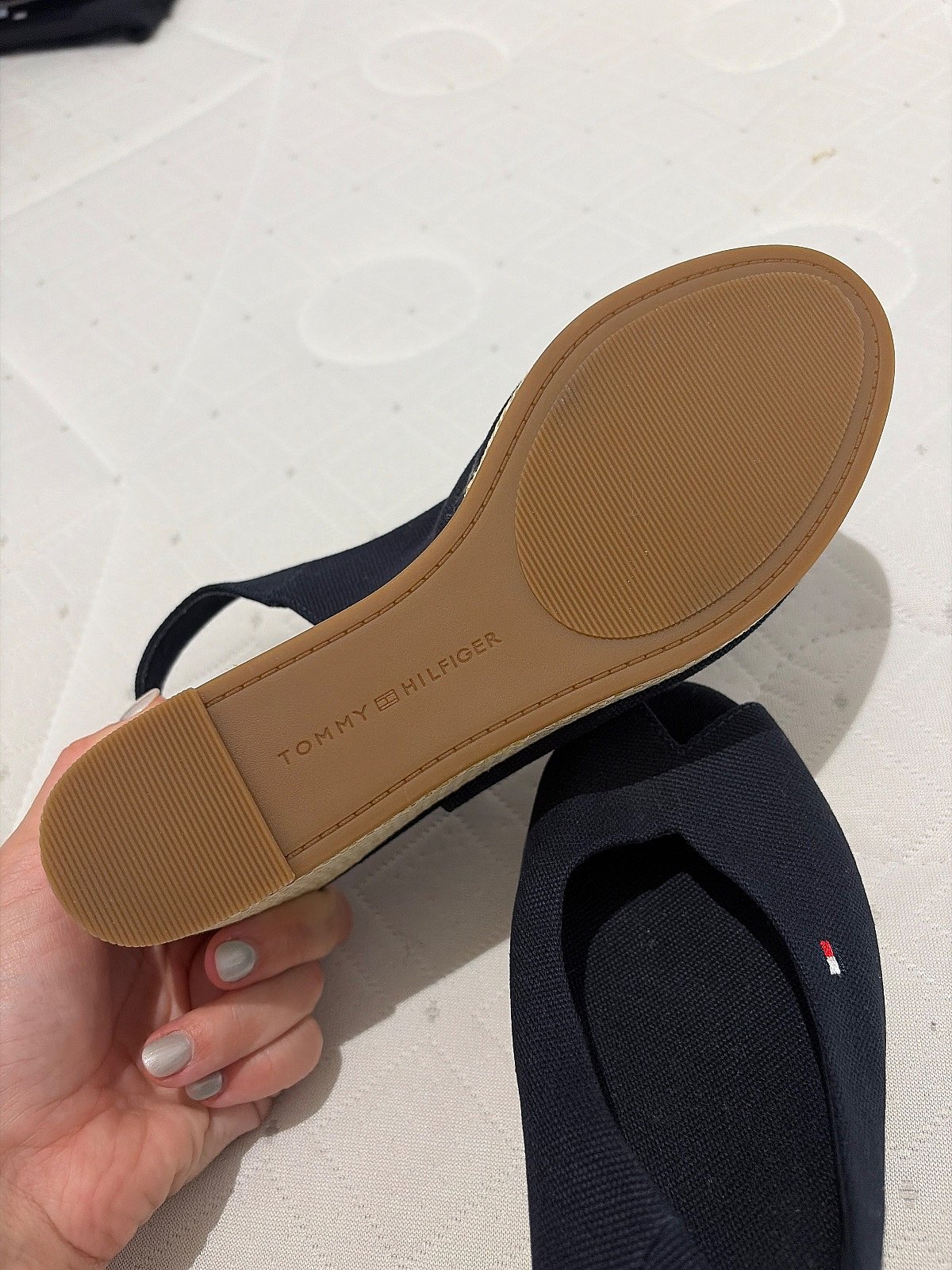 Tommy Hilfiger navy wedge sandals - photo 2
