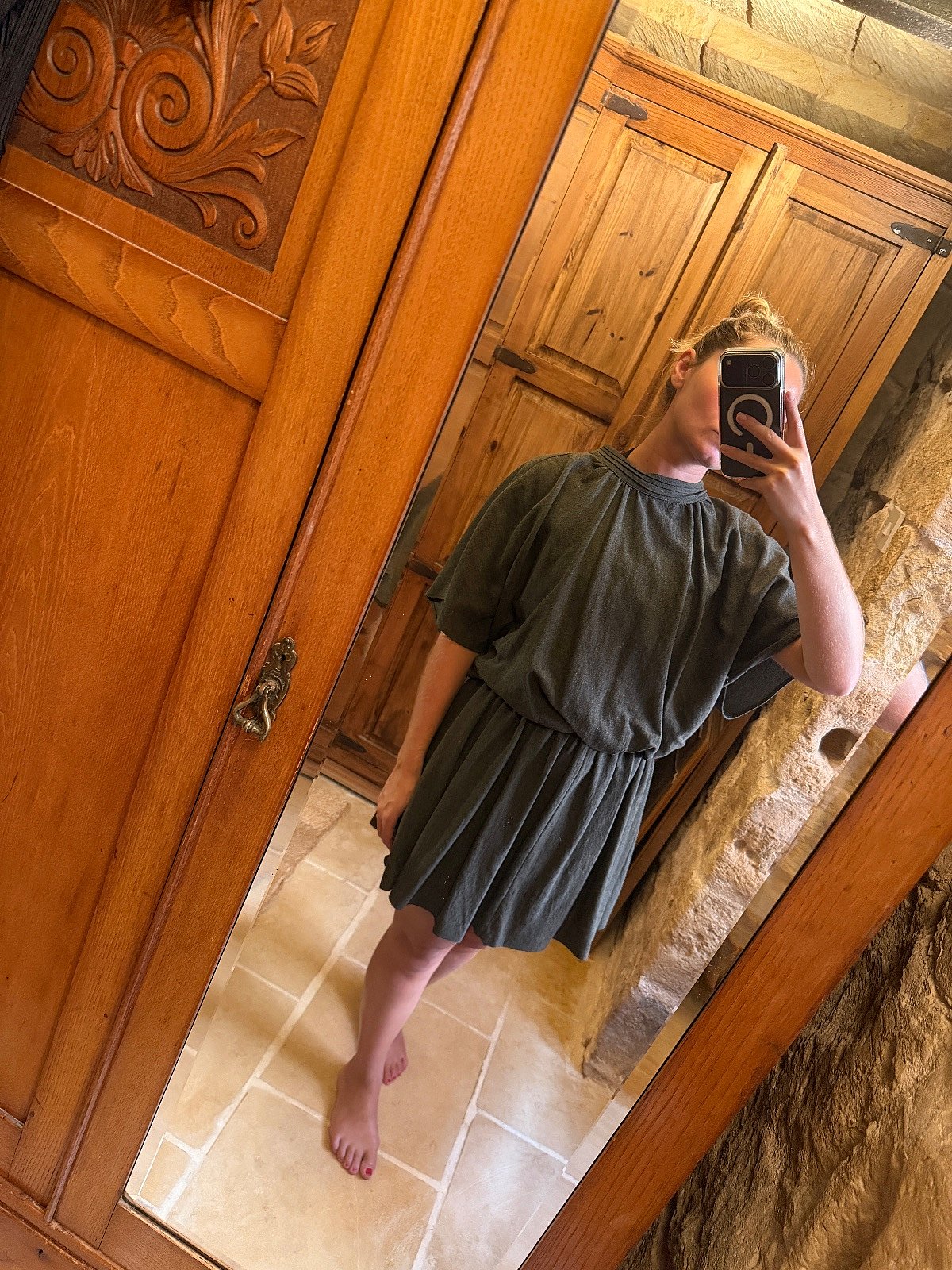 ZARA Grey Batwing Elasticated Waist Dress, photo 5