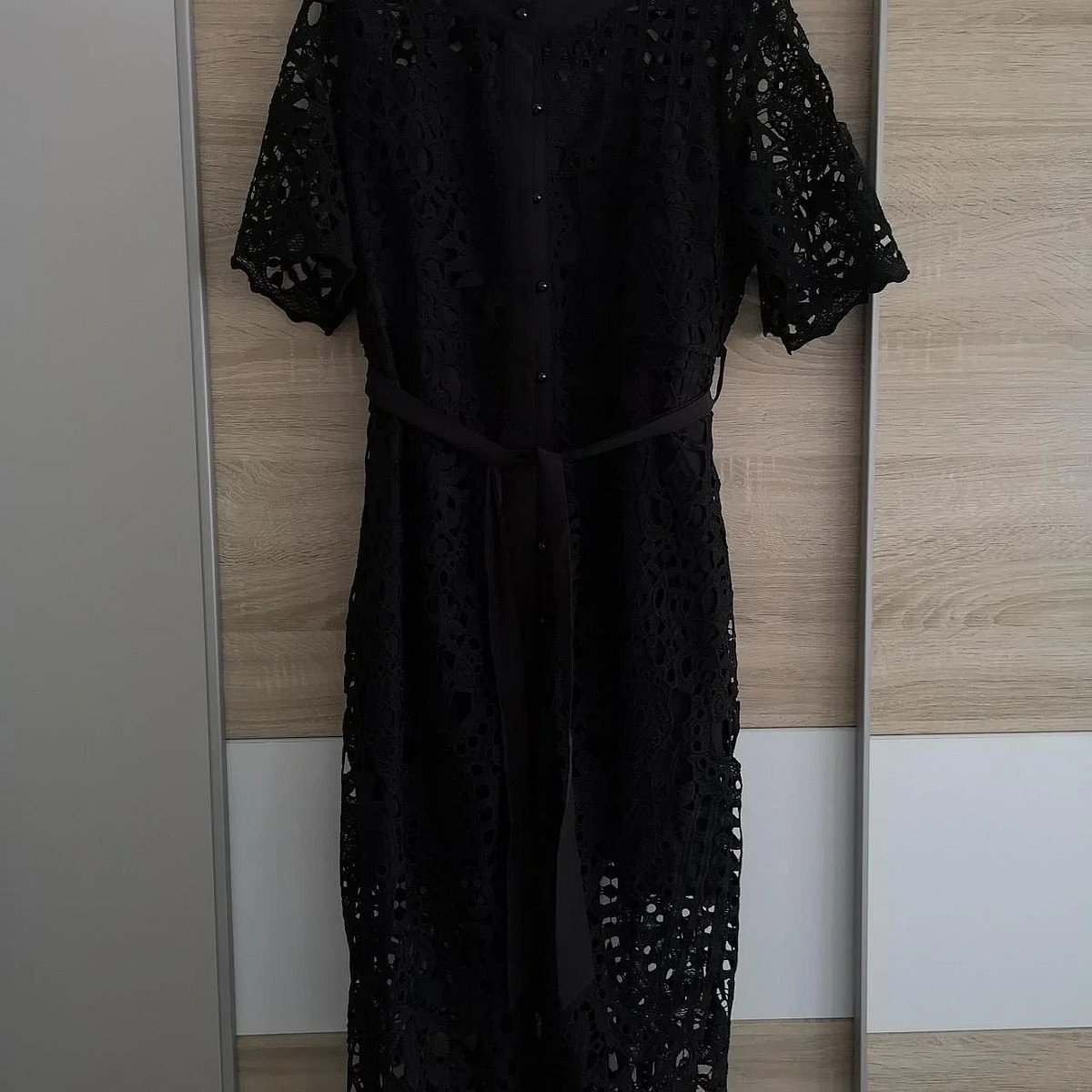 Black elegant lace midi dress, photo 2