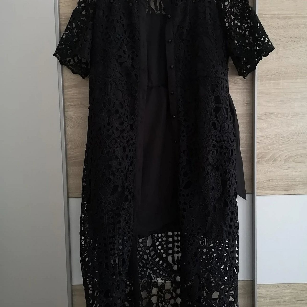 Black elegant lace midi dress, photo 3
