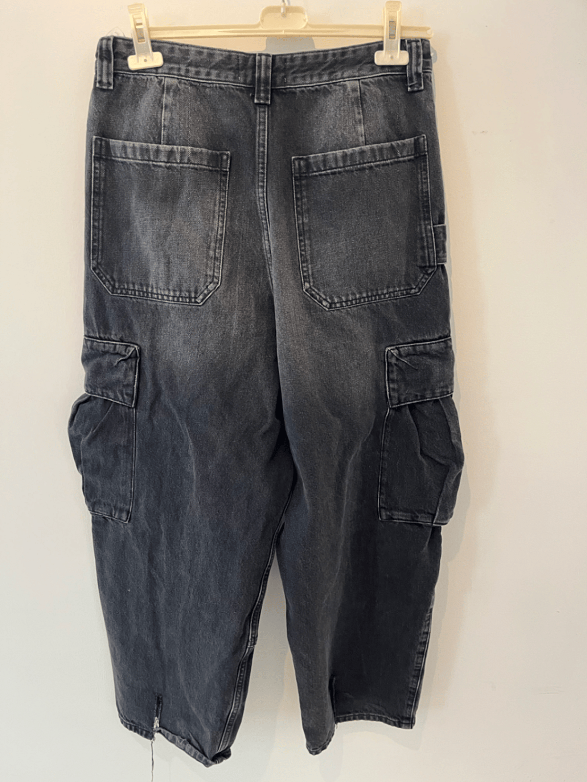 Black Denim Cargo Trousers, photo 5