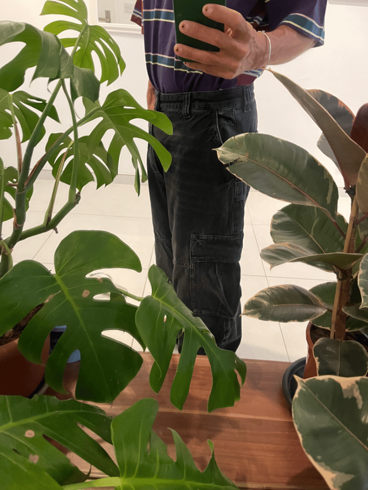Black Denim Cargo Trousers, photo 7