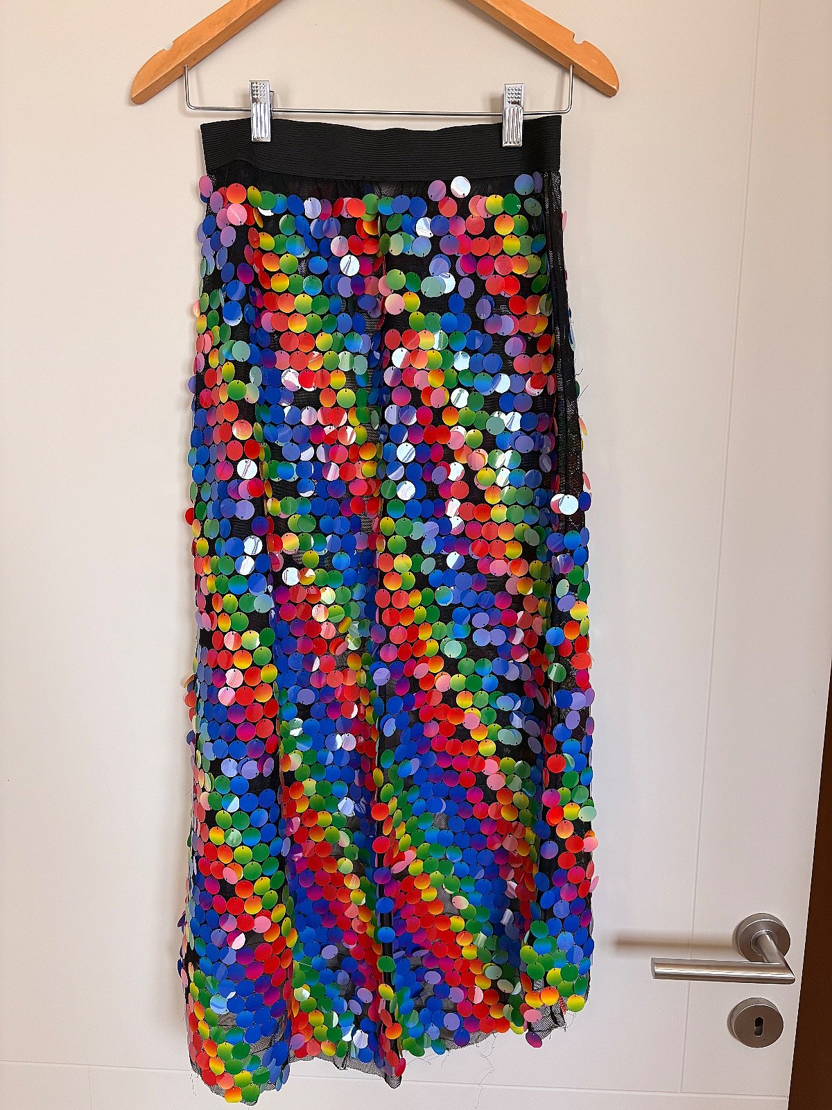 Rainbow Sequin Sheer Party Skirt, photo 4