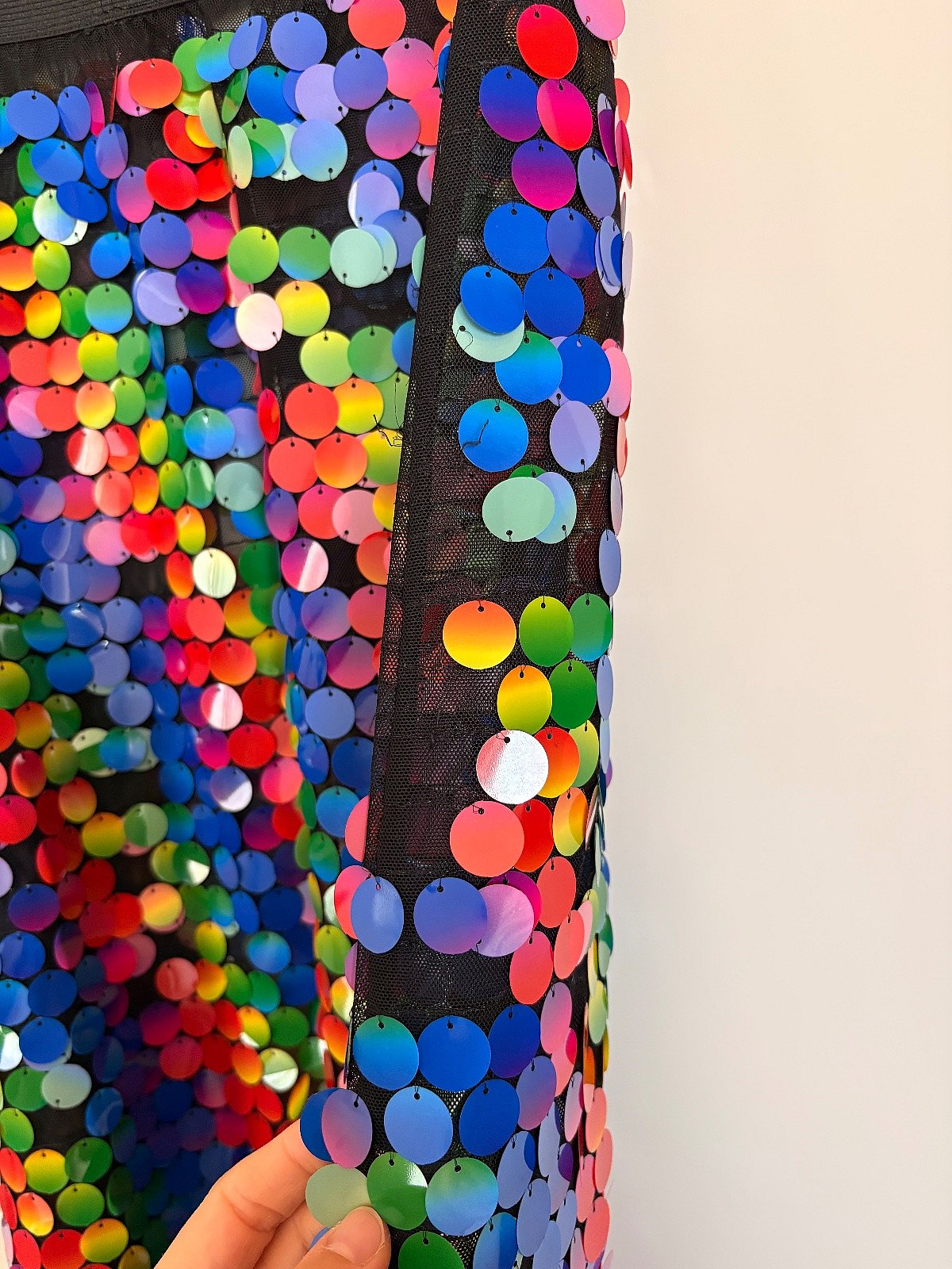 Rainbow Sequin Sheer Party Skirt, photo 3