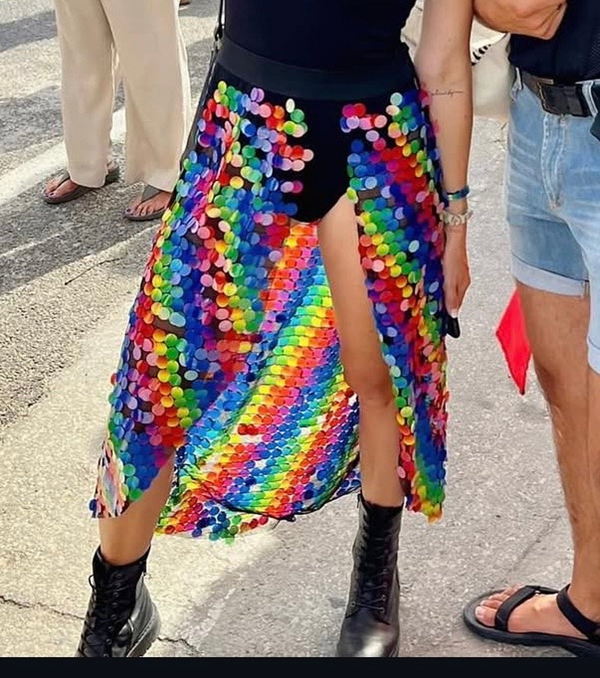 Rainbow Sequin Sheer Party Skirt, photo 5