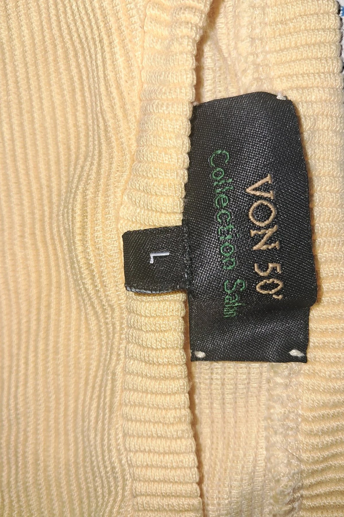 Authentic VON 50' - Yellow, ribbed knit & vintage aspired top - SS 2016, photo 5