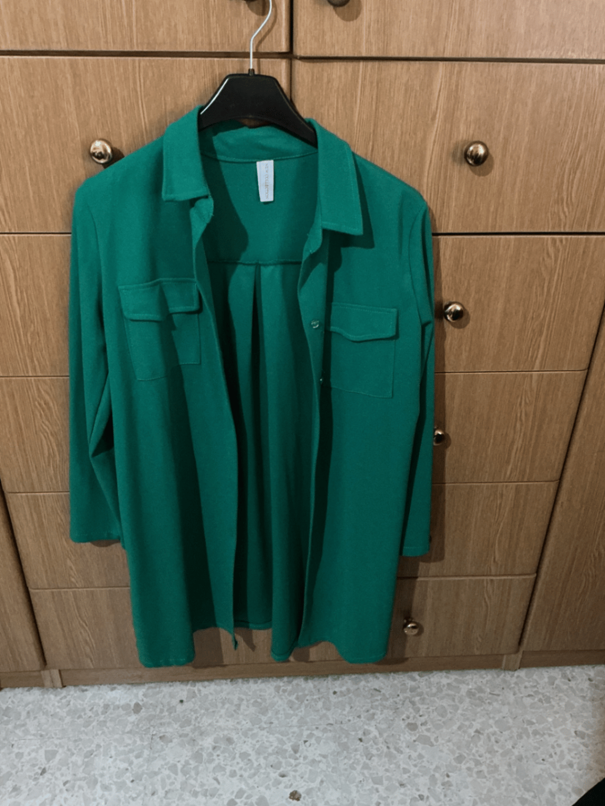 Longline Green Button Down Shirt  - photo 2