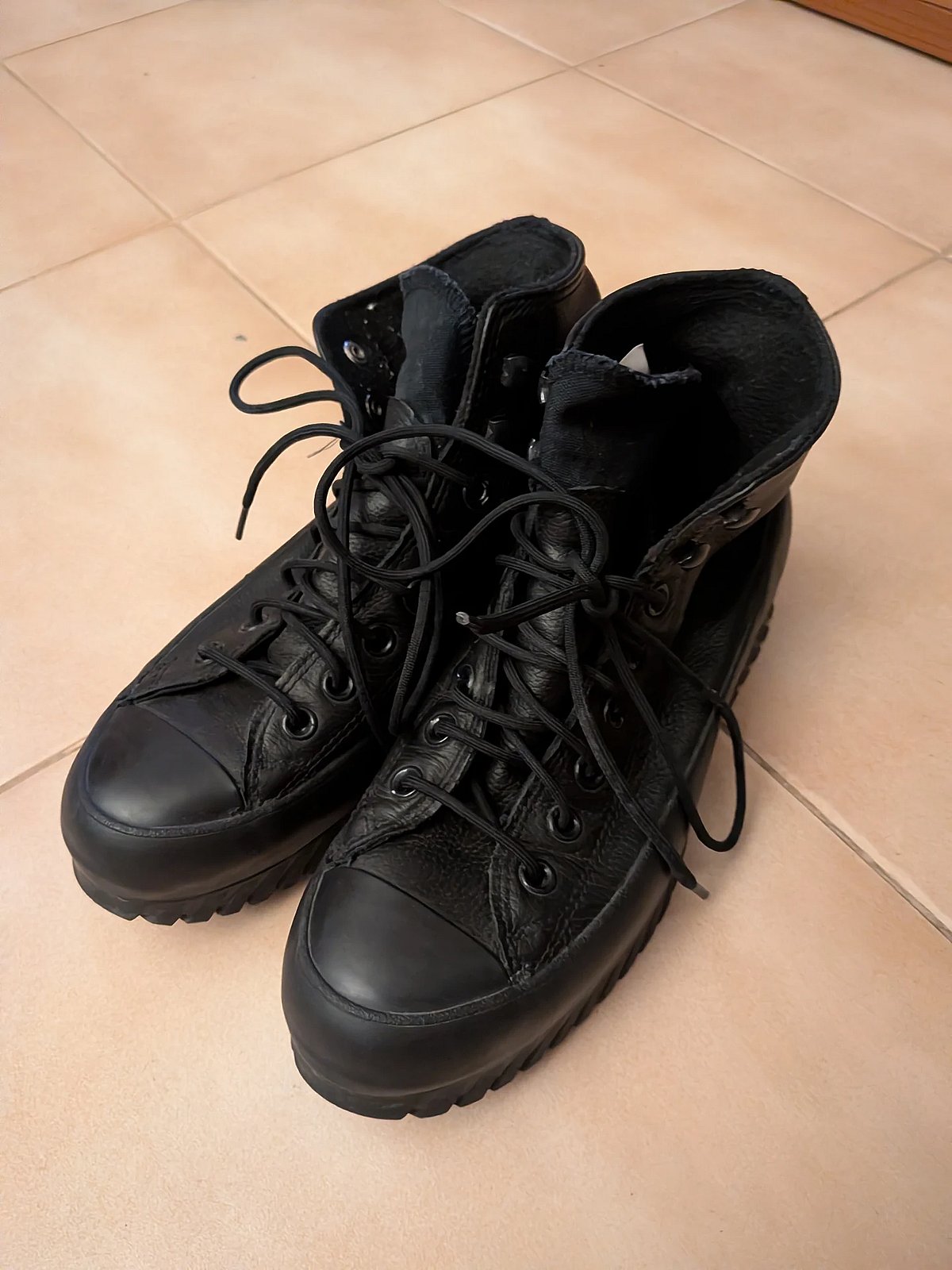 Black Leather High-Top Boots, photo 2