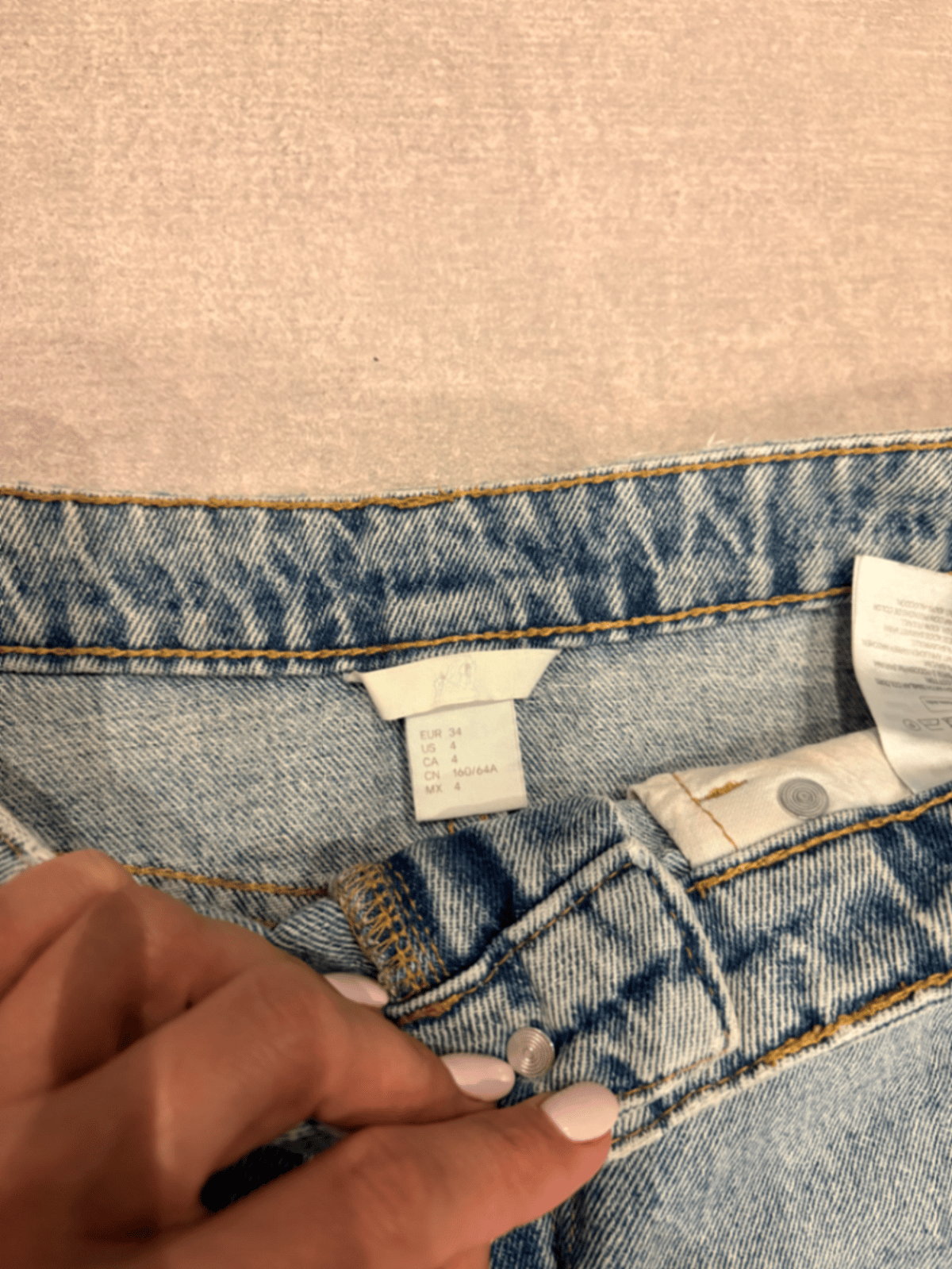 Womens Distressed Denim Mini Skirt - photo 2