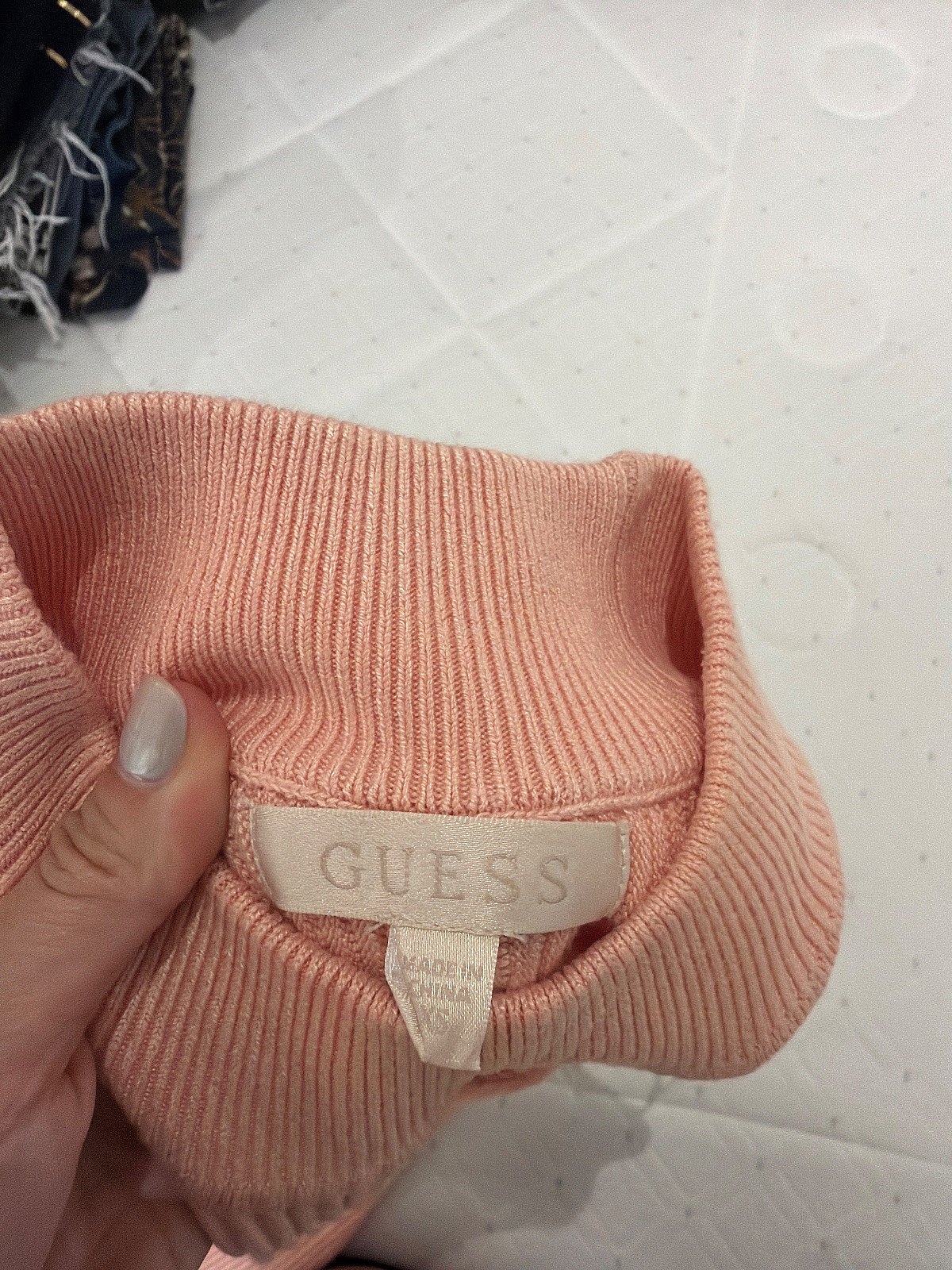 Guess Peach Ribbed Midi Dress - photo 2