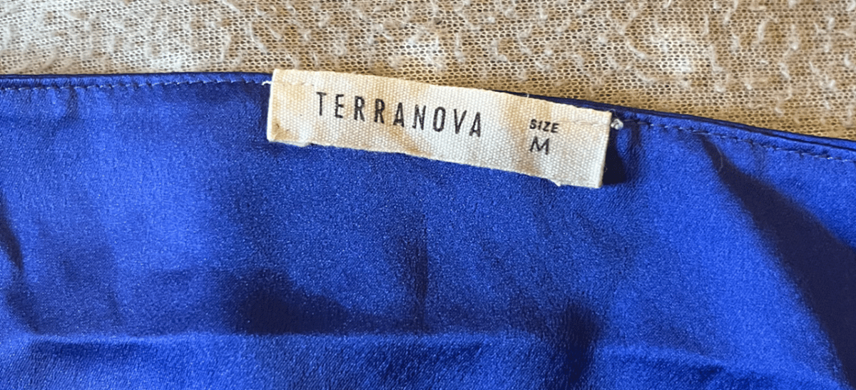 Blue Satin Spaghetti Strap Top, photo 2