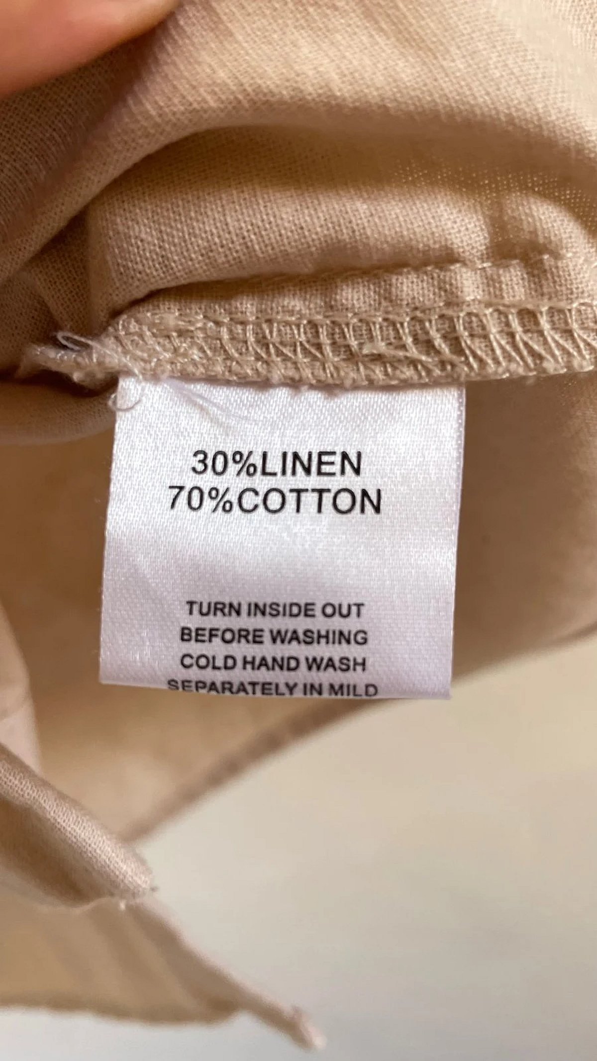 Beige Linen Button Down Half-sleeve Shirt, photo 4