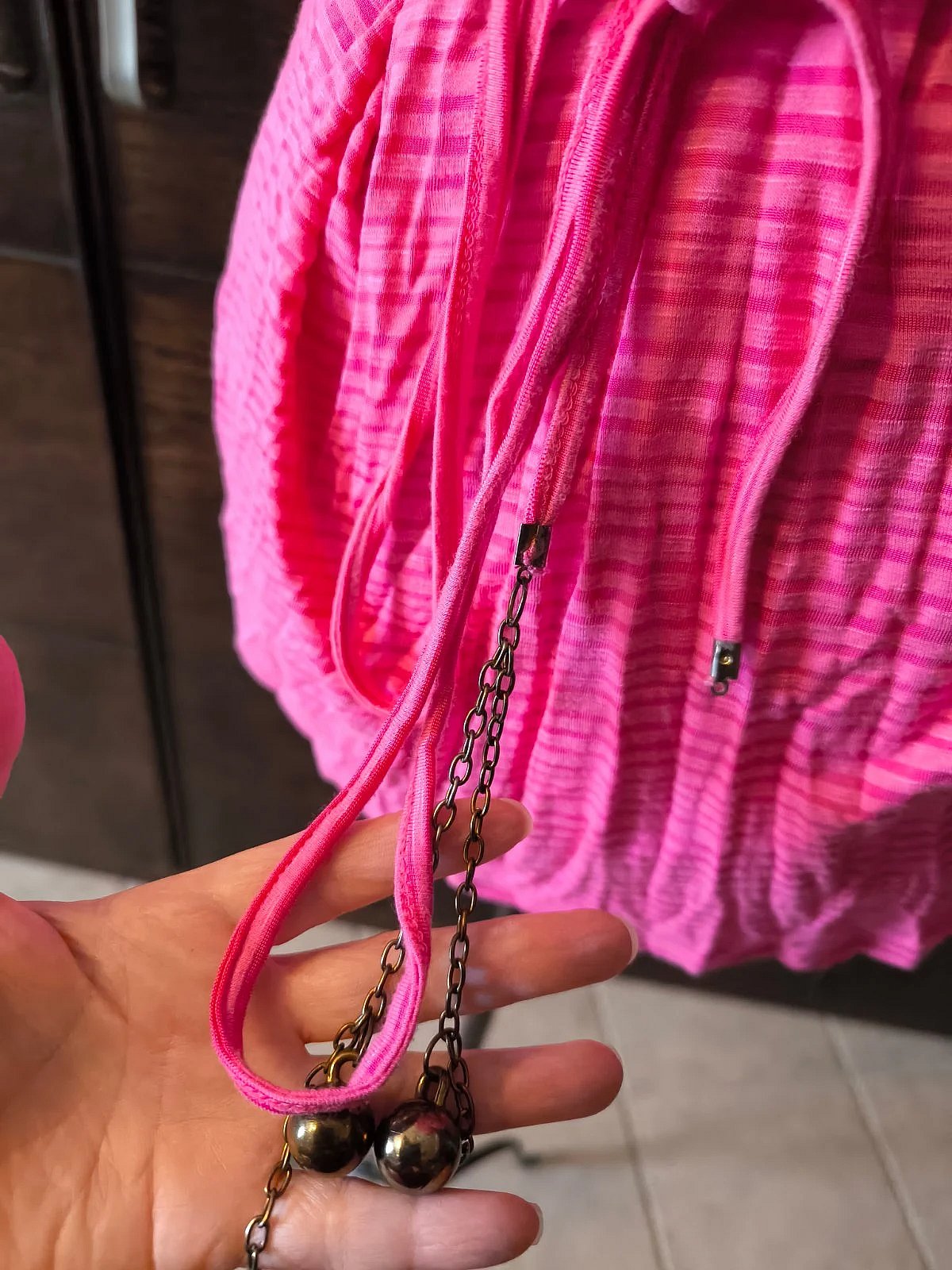 Bright pink tie-waist top, photo 3
