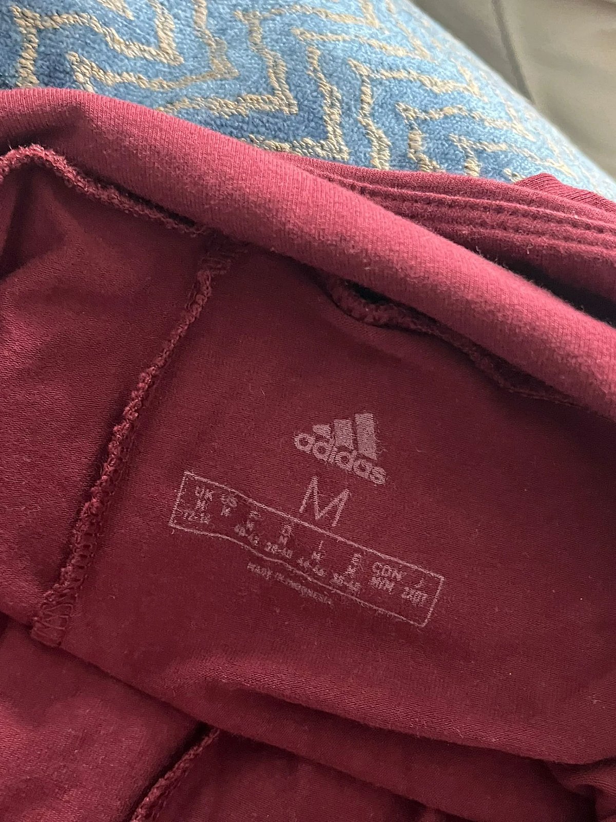 Adidas Burgundy Graphic Logo Leggings, photo 2
