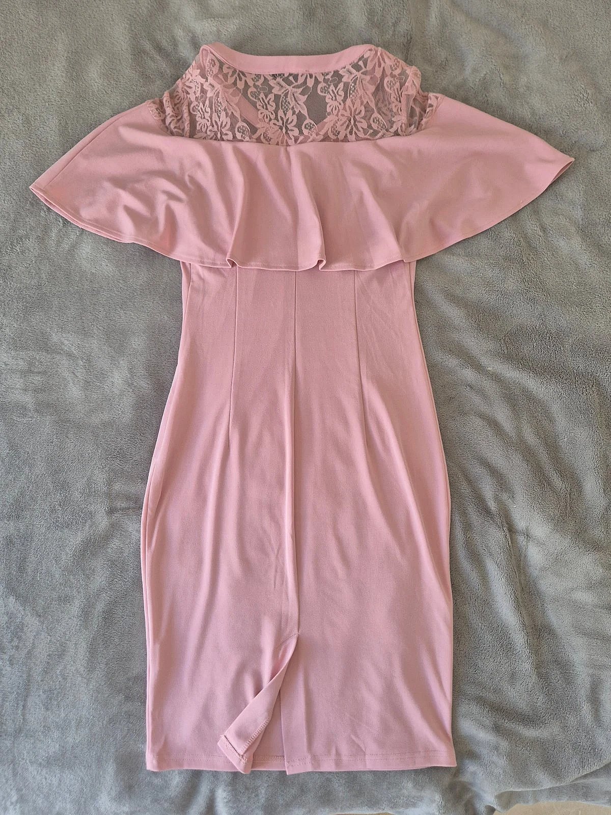 Vestido midi de encaje rosa, foto 2