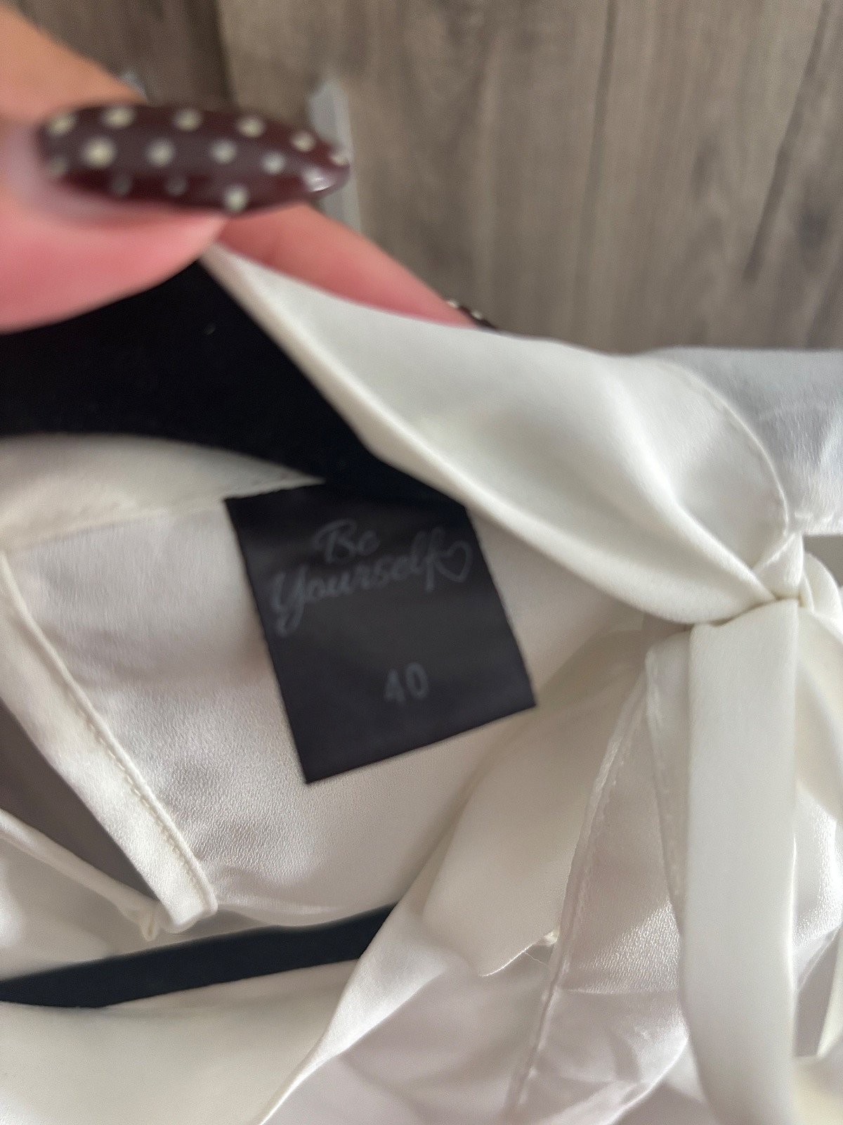 White Tie Neck Blouse, photo 3