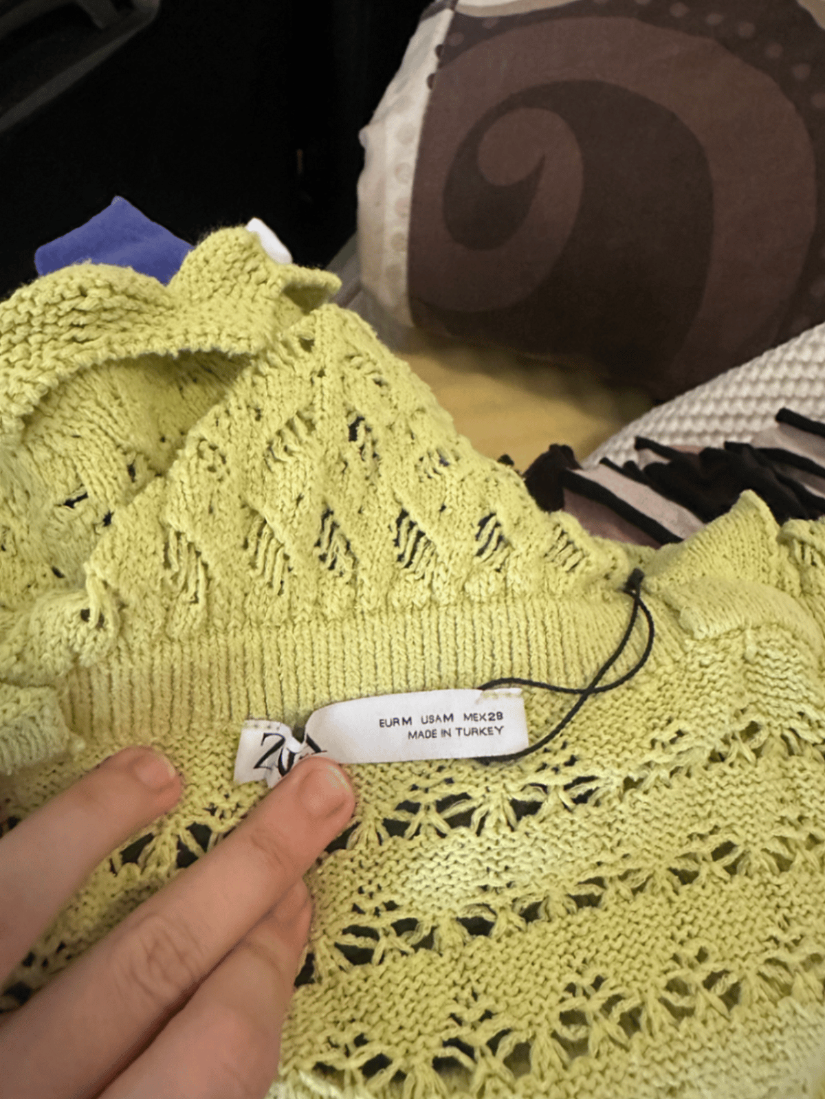 Lime Green Crochet Knit Dress, photo 3