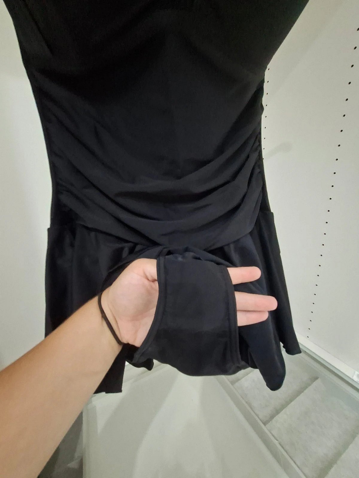 Black ruched skirt swimsuit, photo 3