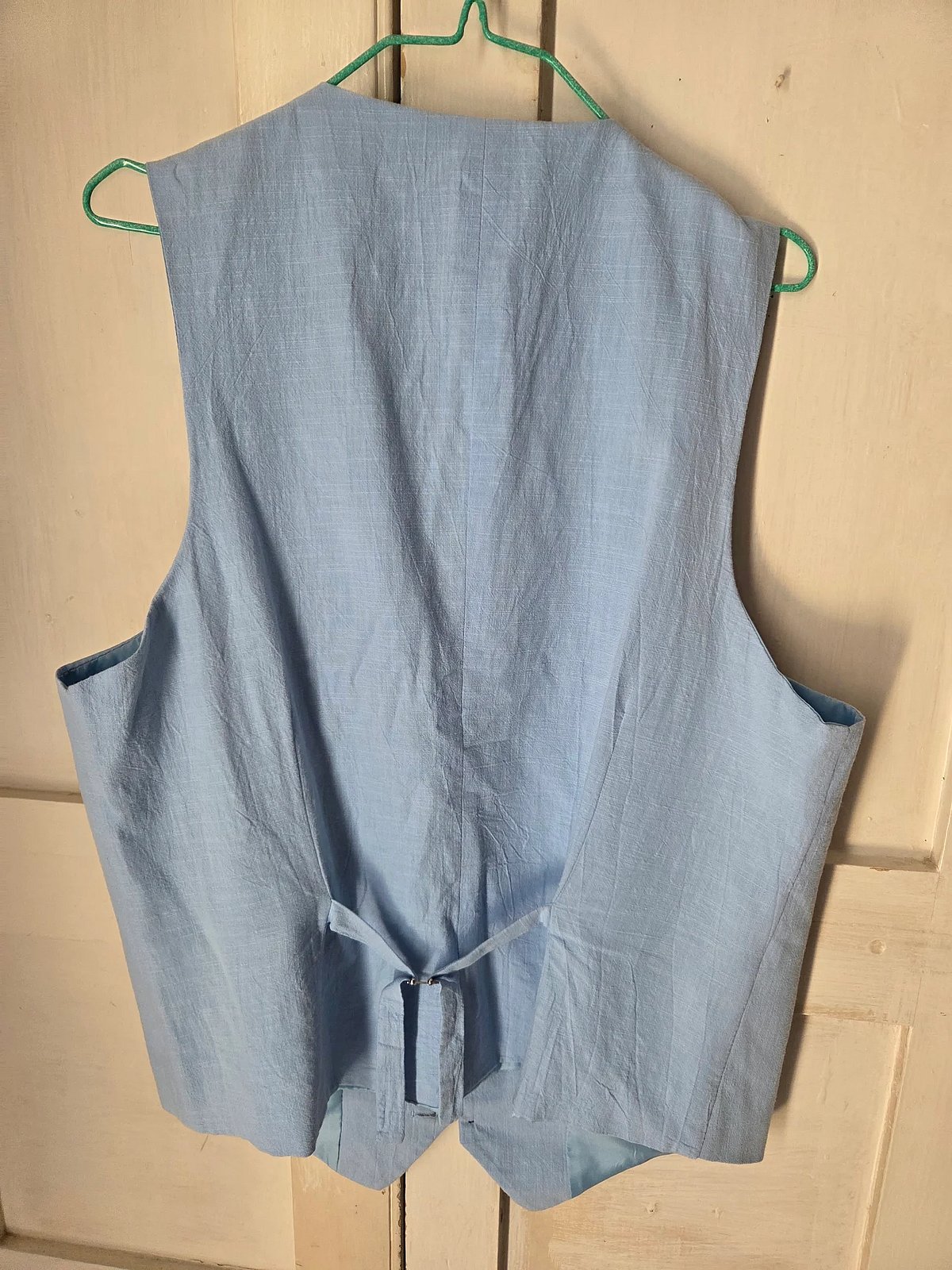 Light Blue Linen Blend Waistcoat, photo 2