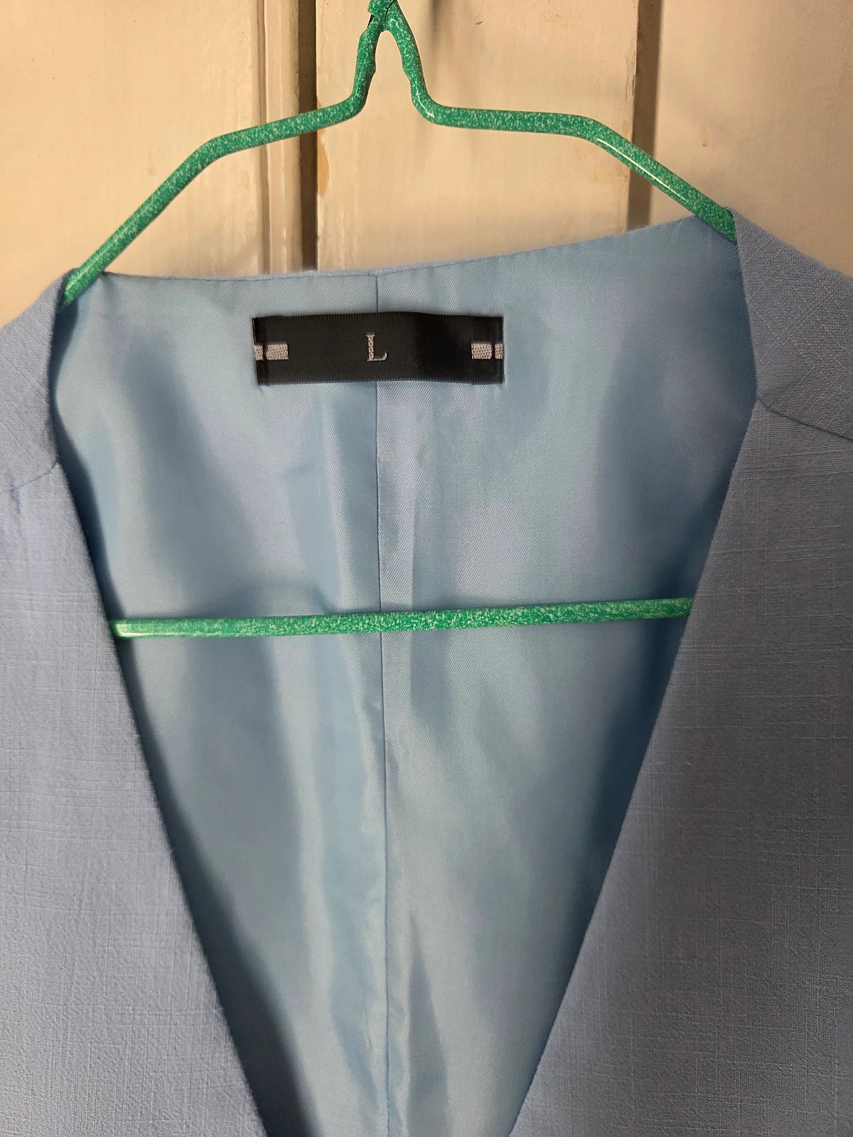 Light Blue Linen Blend Waistcoat, photo 3