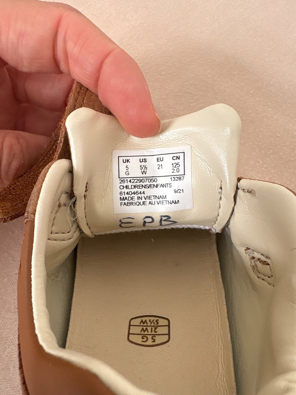 Clarks brown leather baby shoes, photo 3