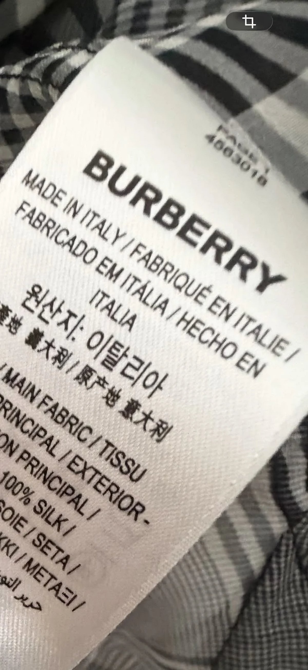 Burberry London England 100% Silk Check Shirt – Made in Italy – Size S (M ok) - photo 4