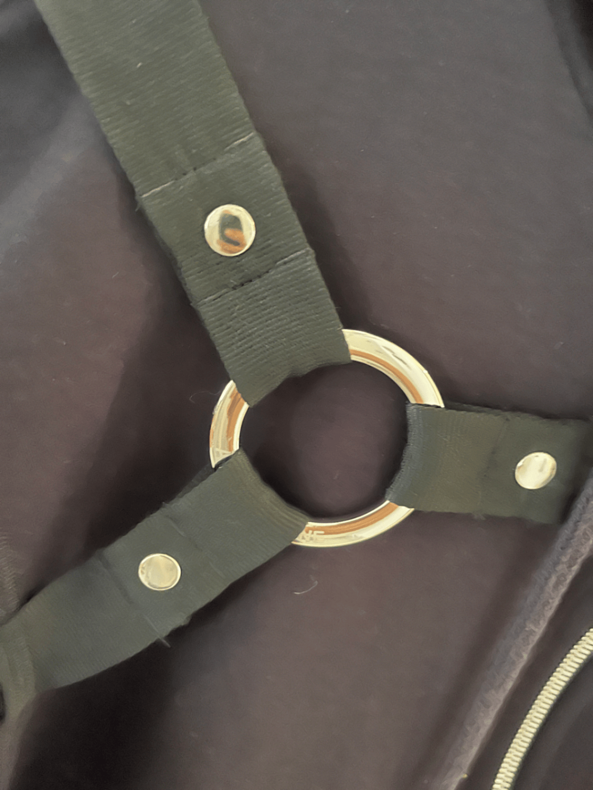 Black Harness Detail Zip Hoodie - photo 3