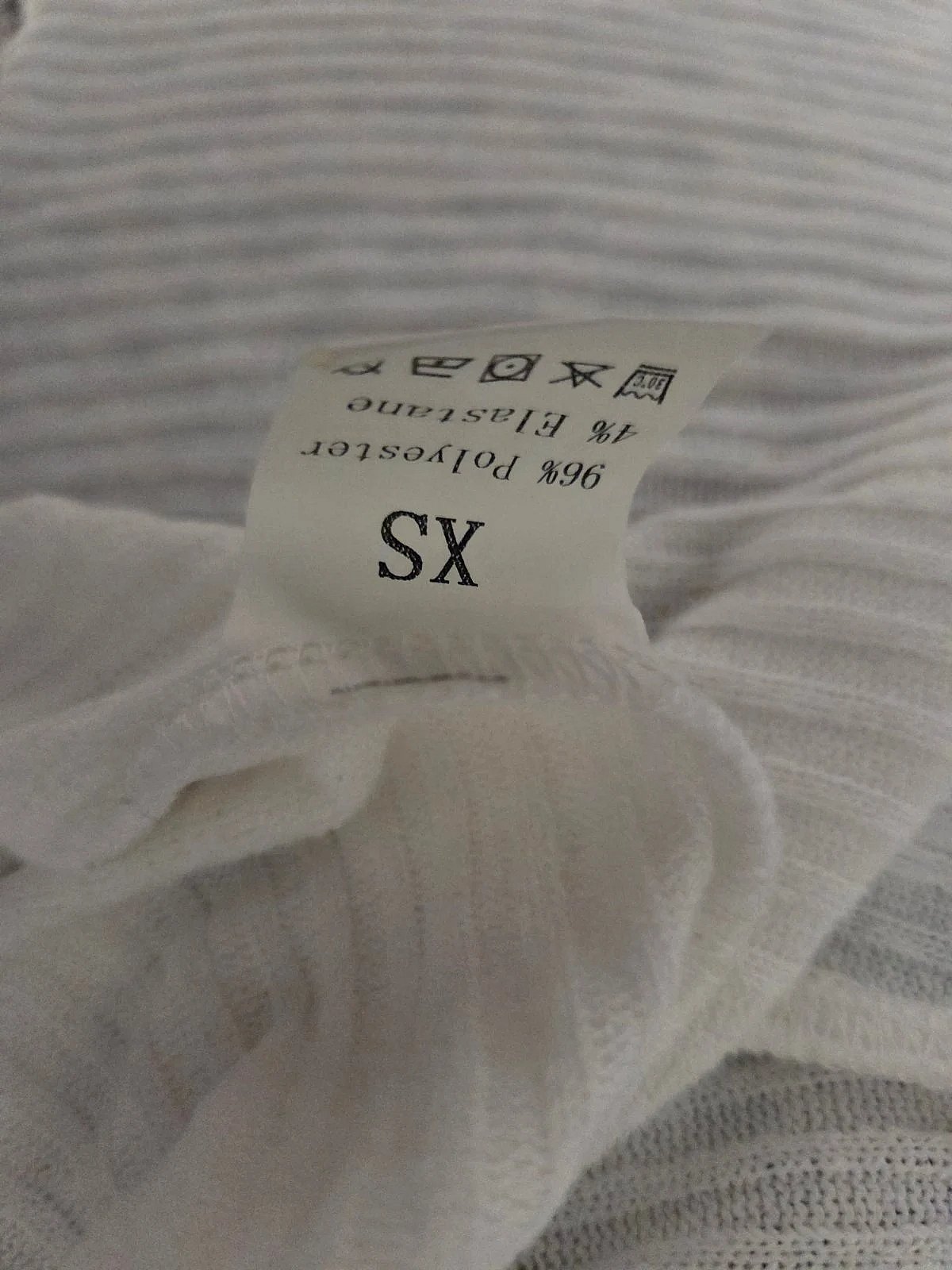 White ribbed button-down top, photo 4