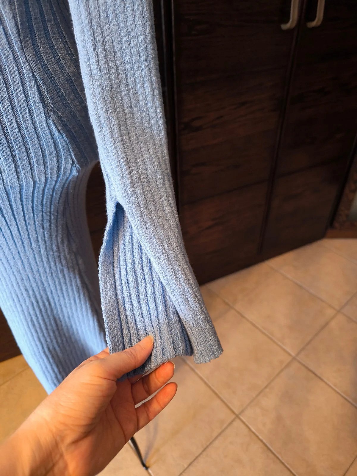 Light Blue Ribbed Knit Dress, photo 3
