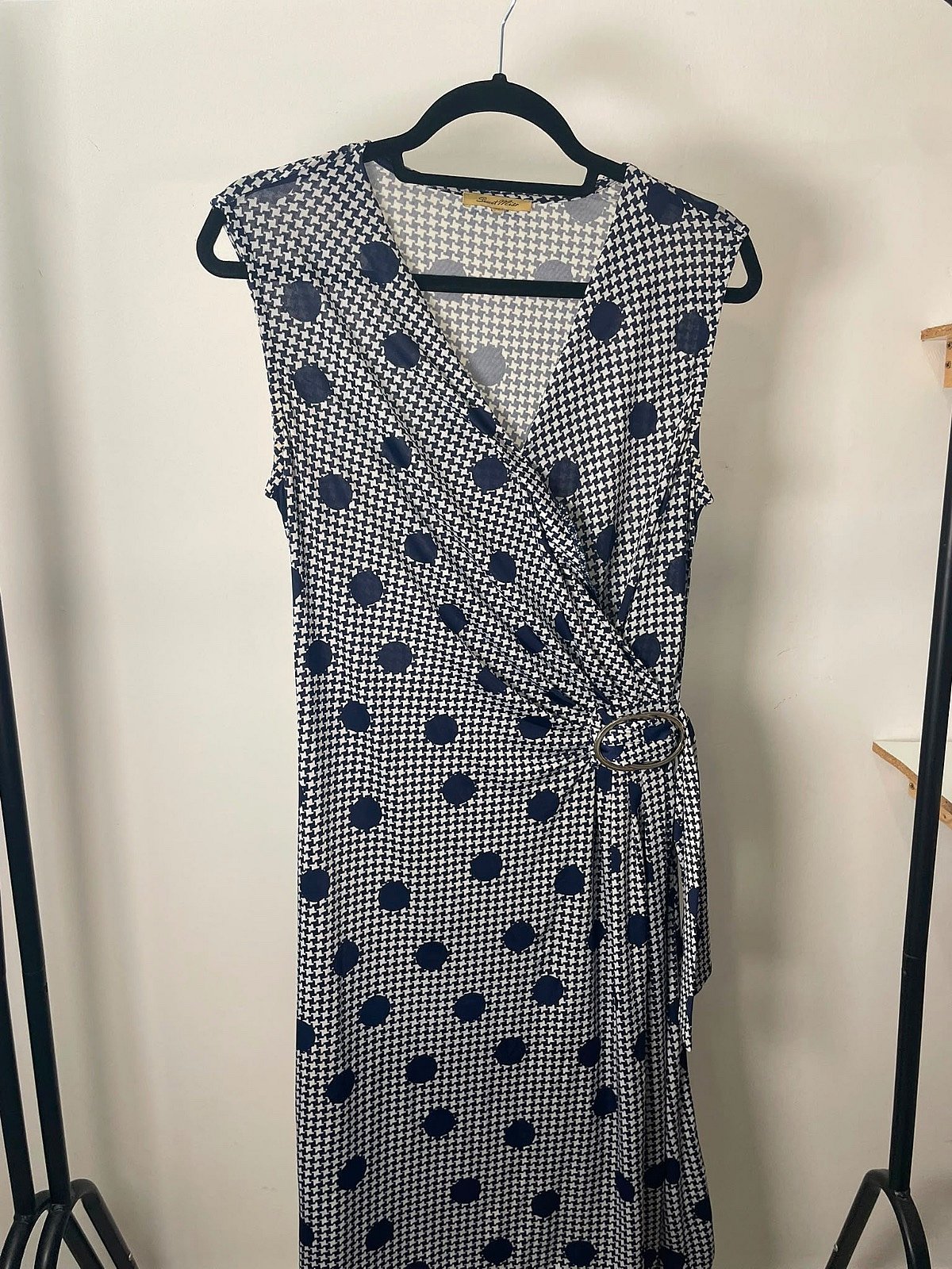 Polka Houndstooth Wrap Dress, photo 6