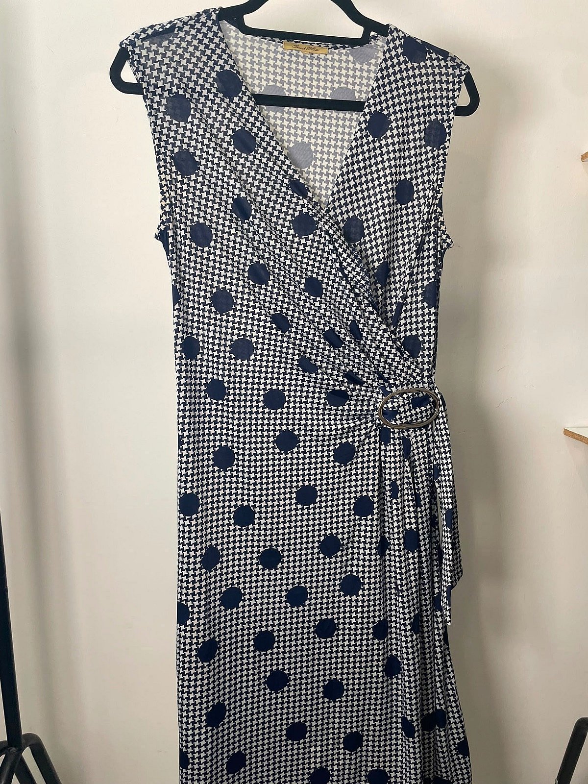 Polka Houndstooth Wrap Dress, photo 3