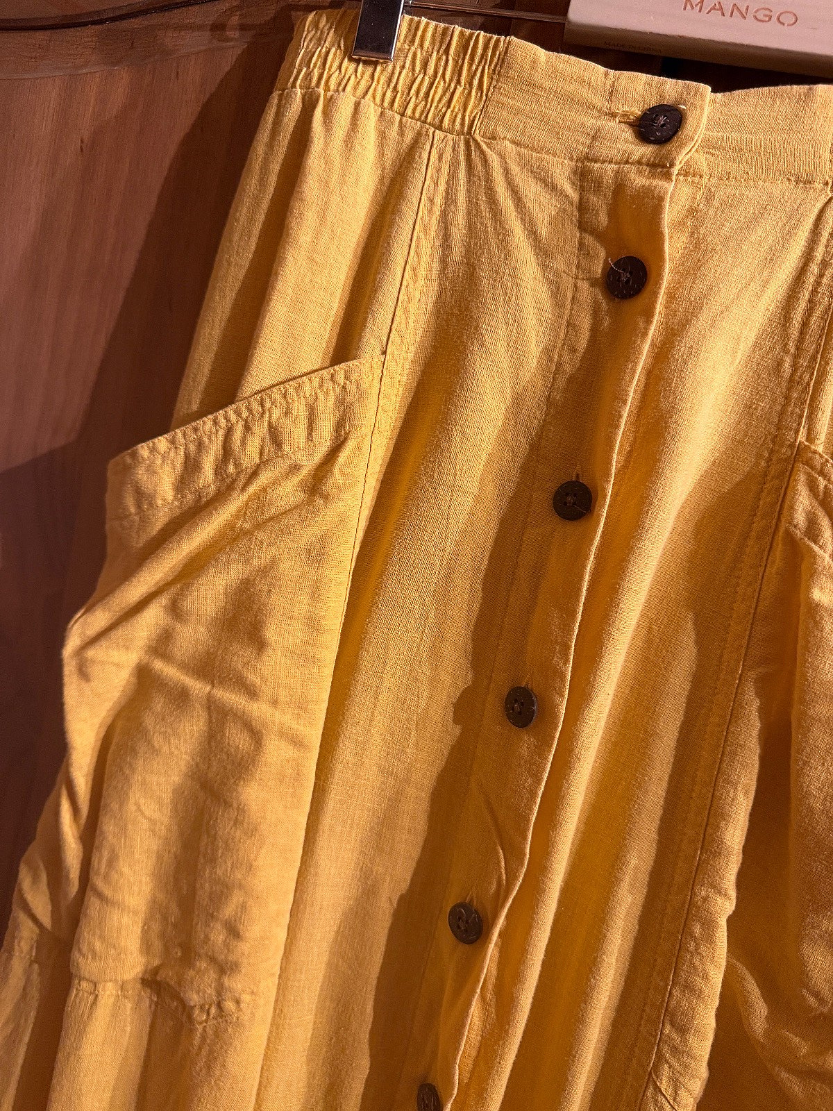 Urban Outfitters yellow buttoned skirt, photo 5