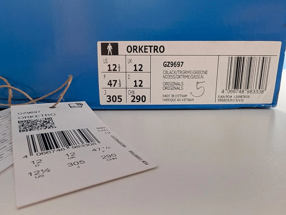 Adidas Orketro Black Green Trainers EU47. 5/UK12, photo 5