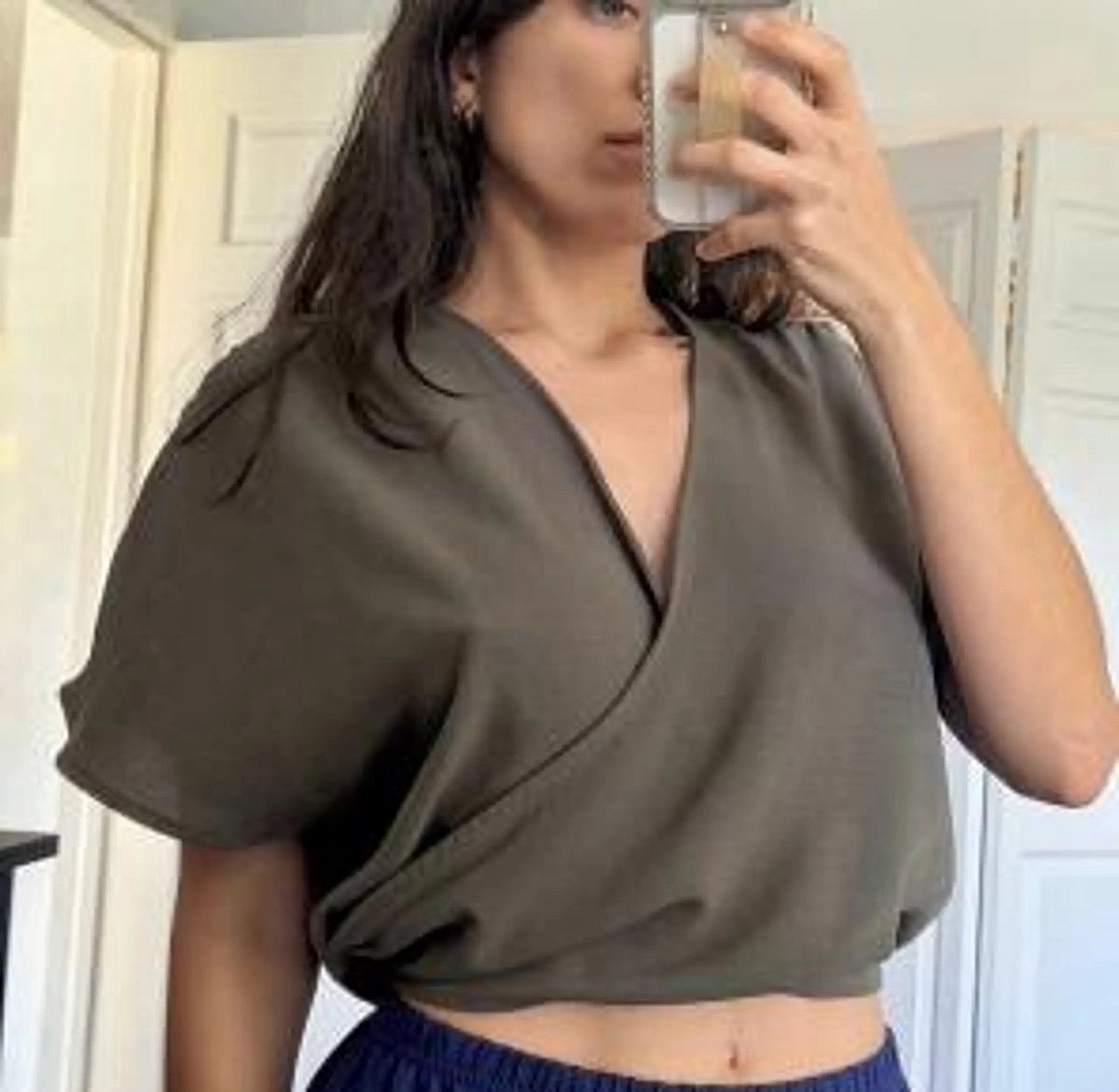Zara Khaki Wrap Top, photo 2