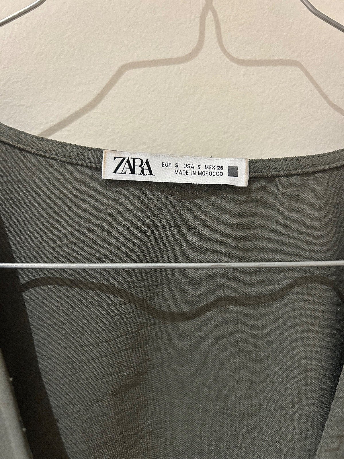 Zara Khaki Wrap Top, photo 4