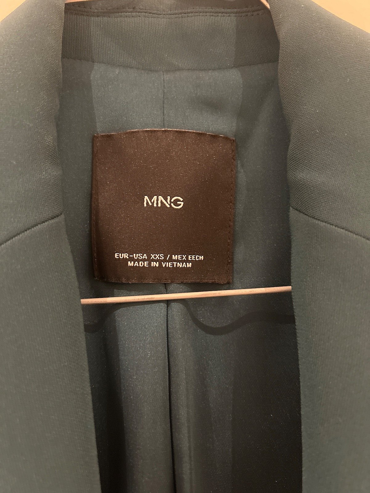 MANGO Tailored Dark Green Button Blazer (XXS), photo 2