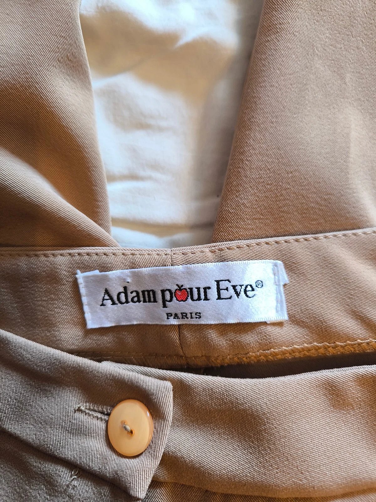Tailored beige trousers with split, photo 4