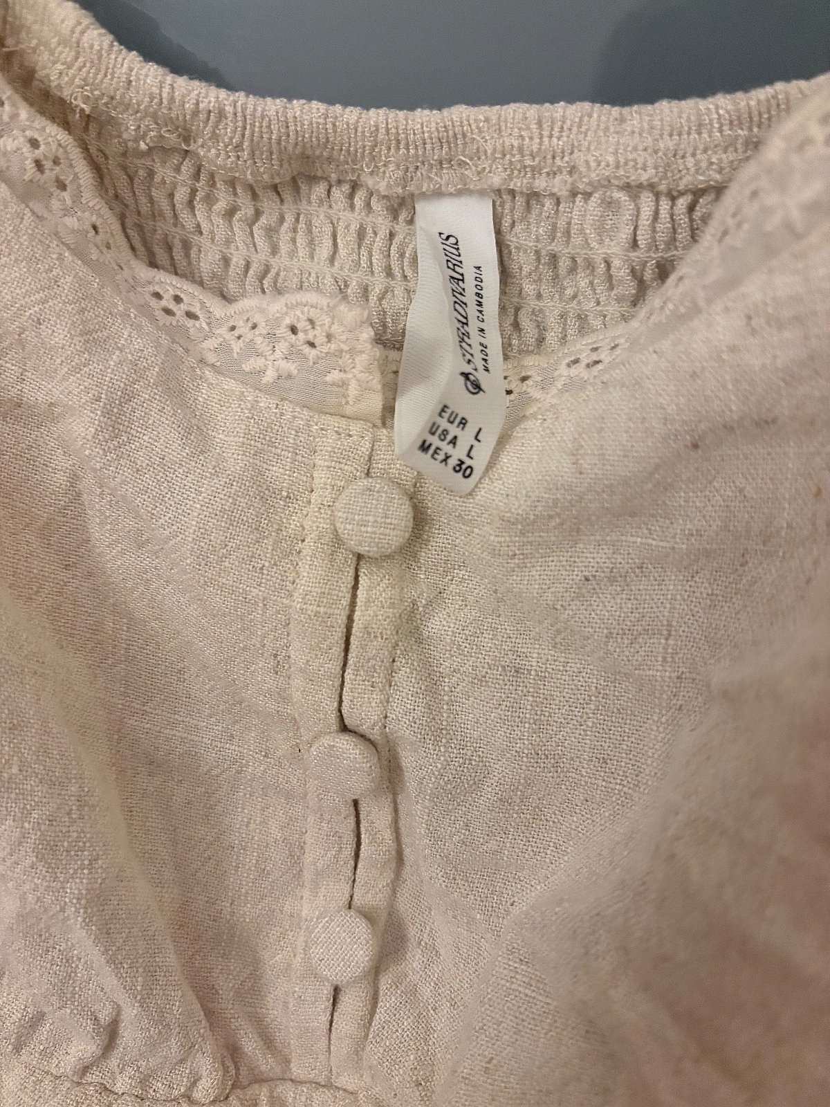 Stradivarius beige linen camisole top, photo 2