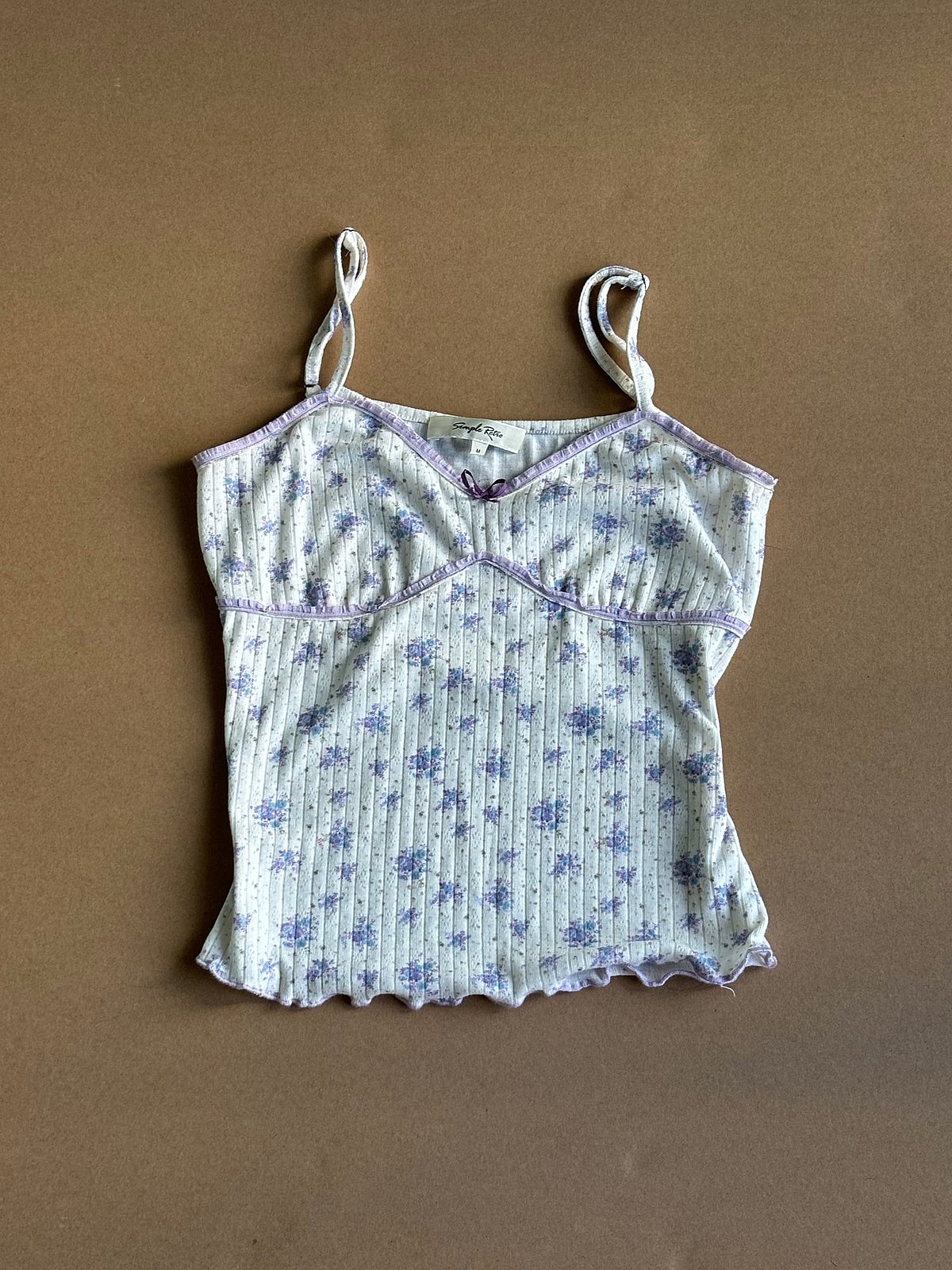 Floral rib cami top, photo 3